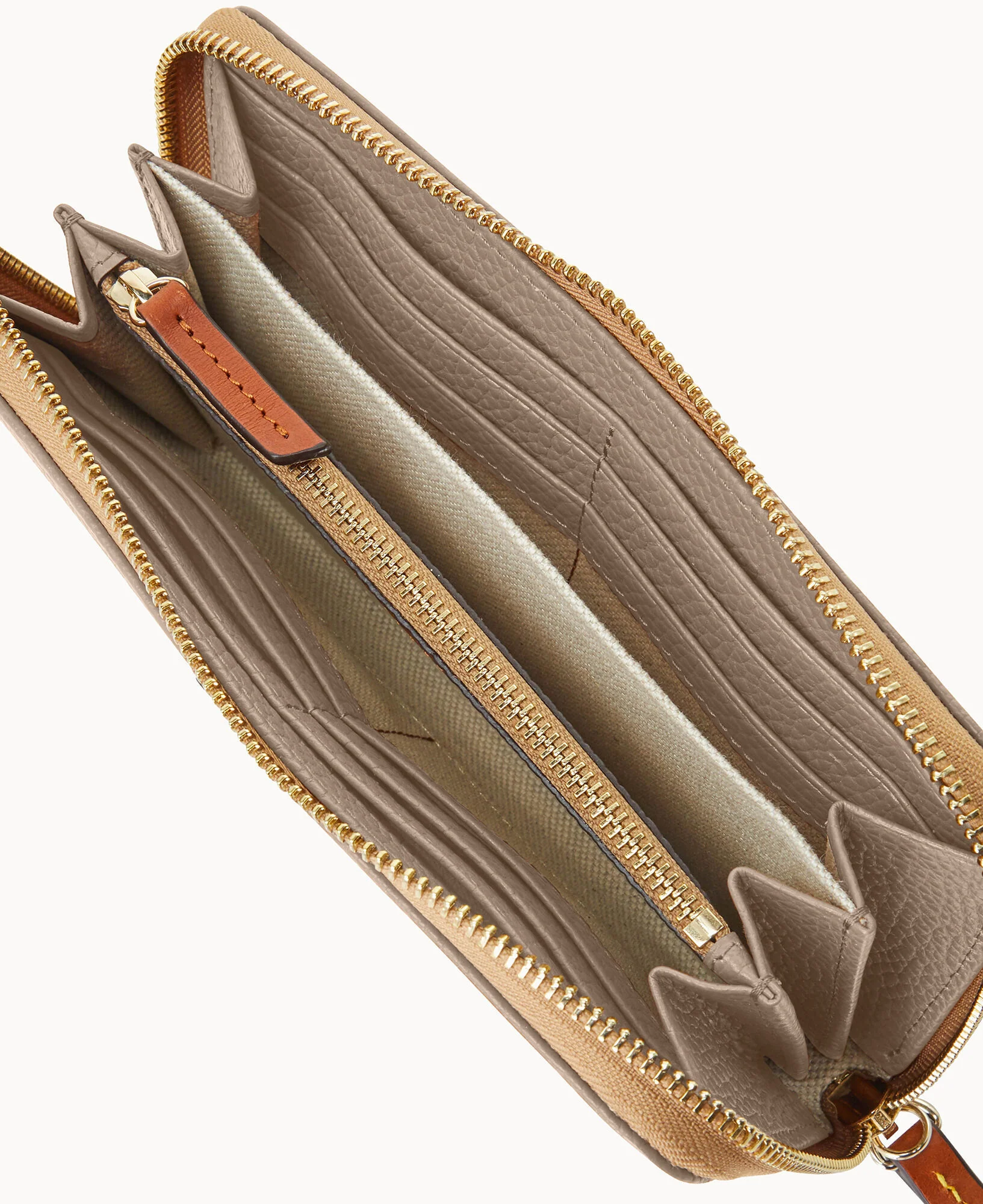 Pebble Grain Large Zip Around Wristlet - Image 3
