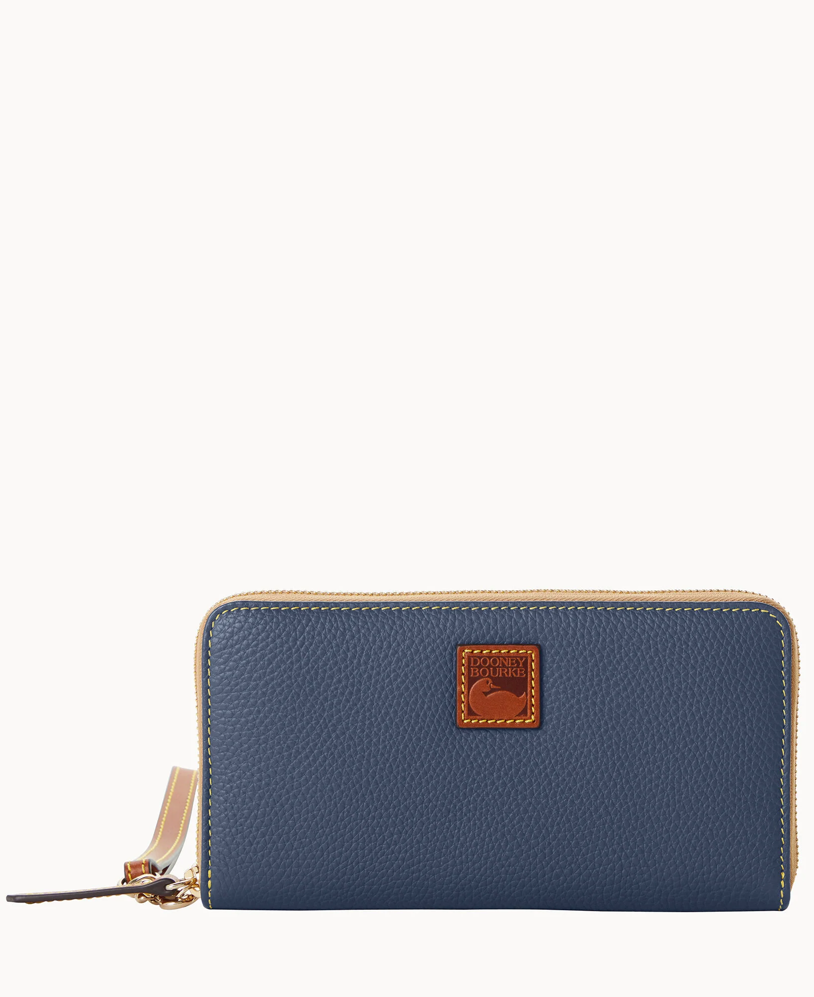 Pebble Grain Large Zip Around Wristlet - Image 49