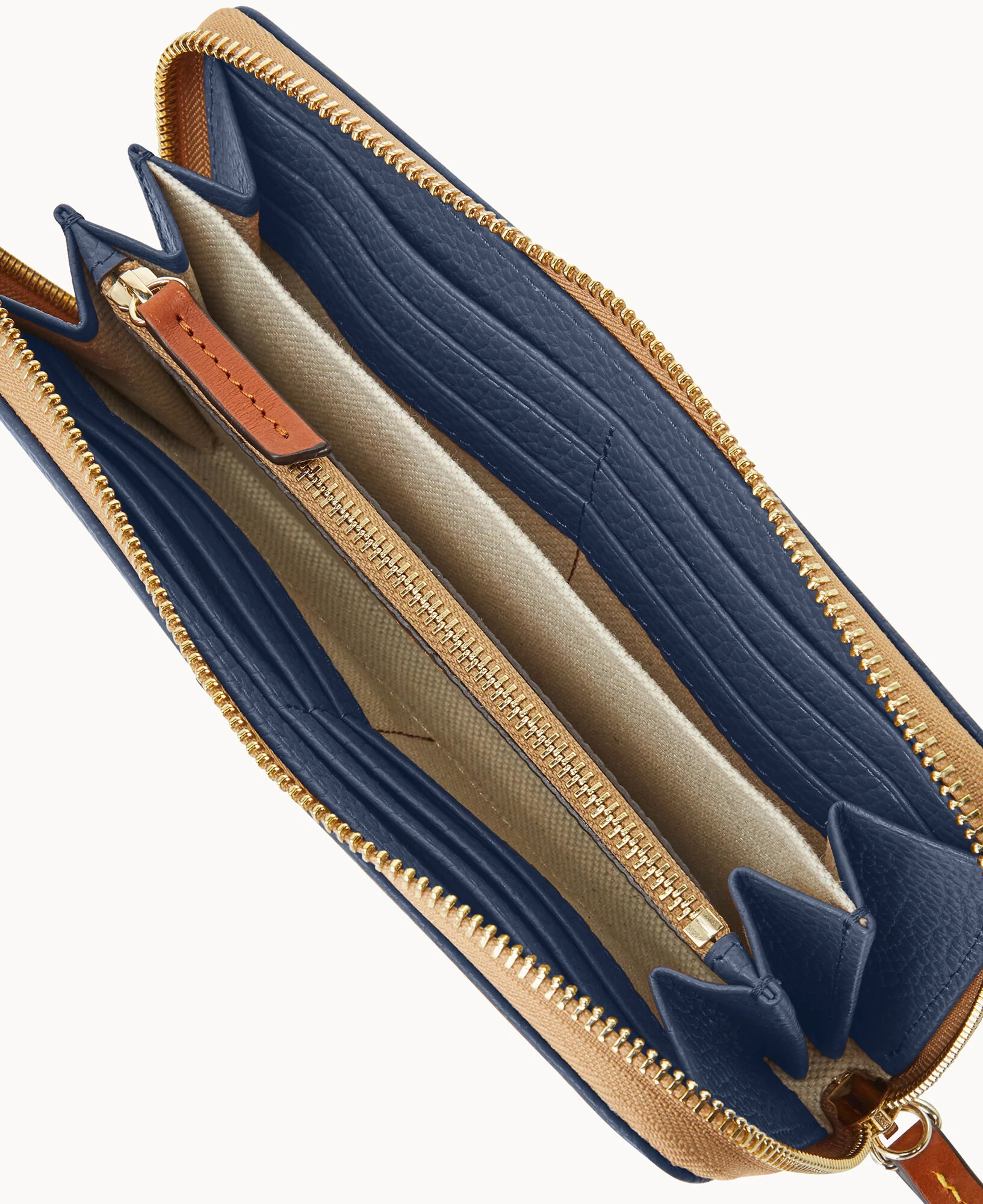 Pebble Grain Large Zip Around Wristlet - Image 51