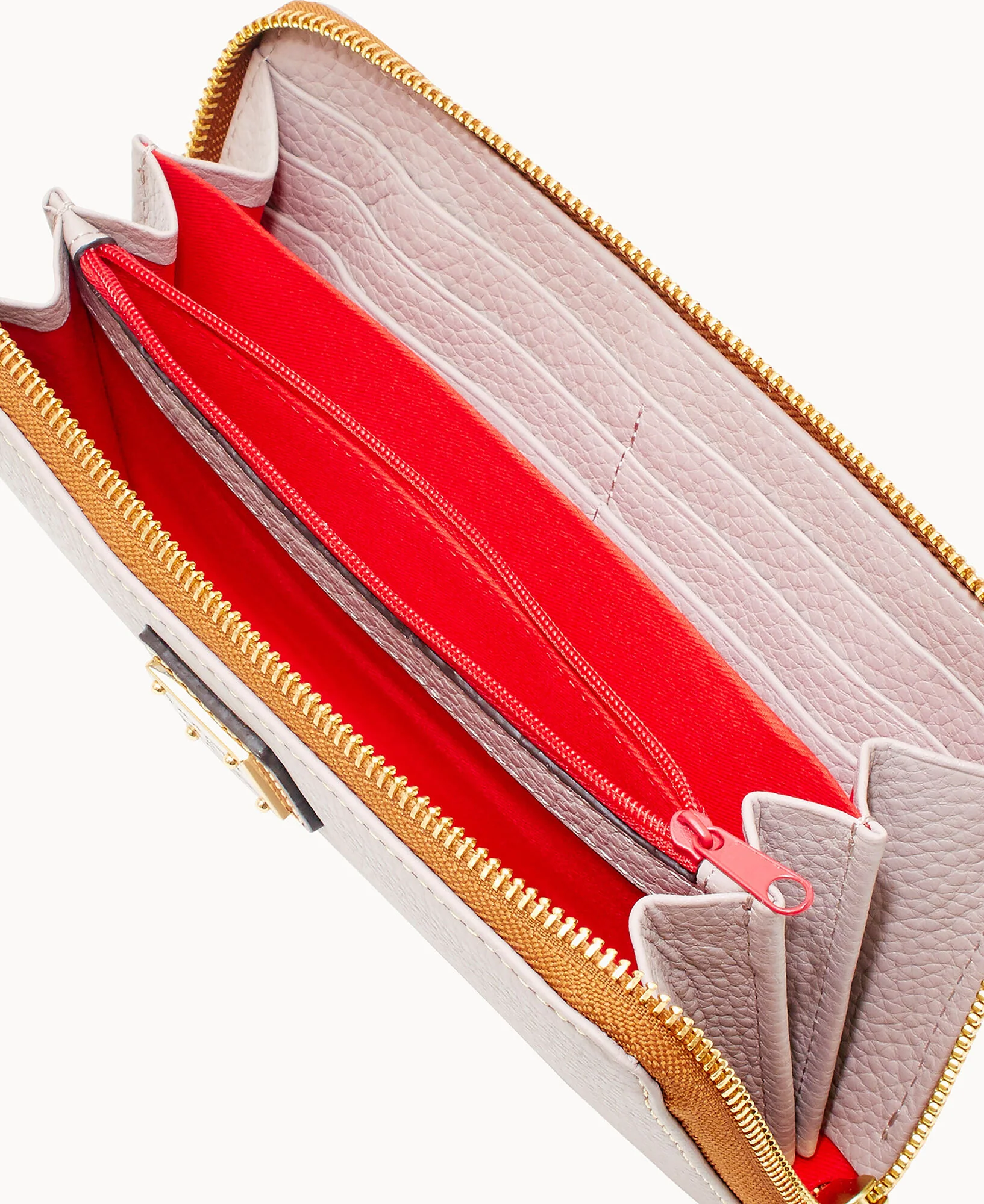 Pebble Grain Large Zip Around Wristlet - Image 51