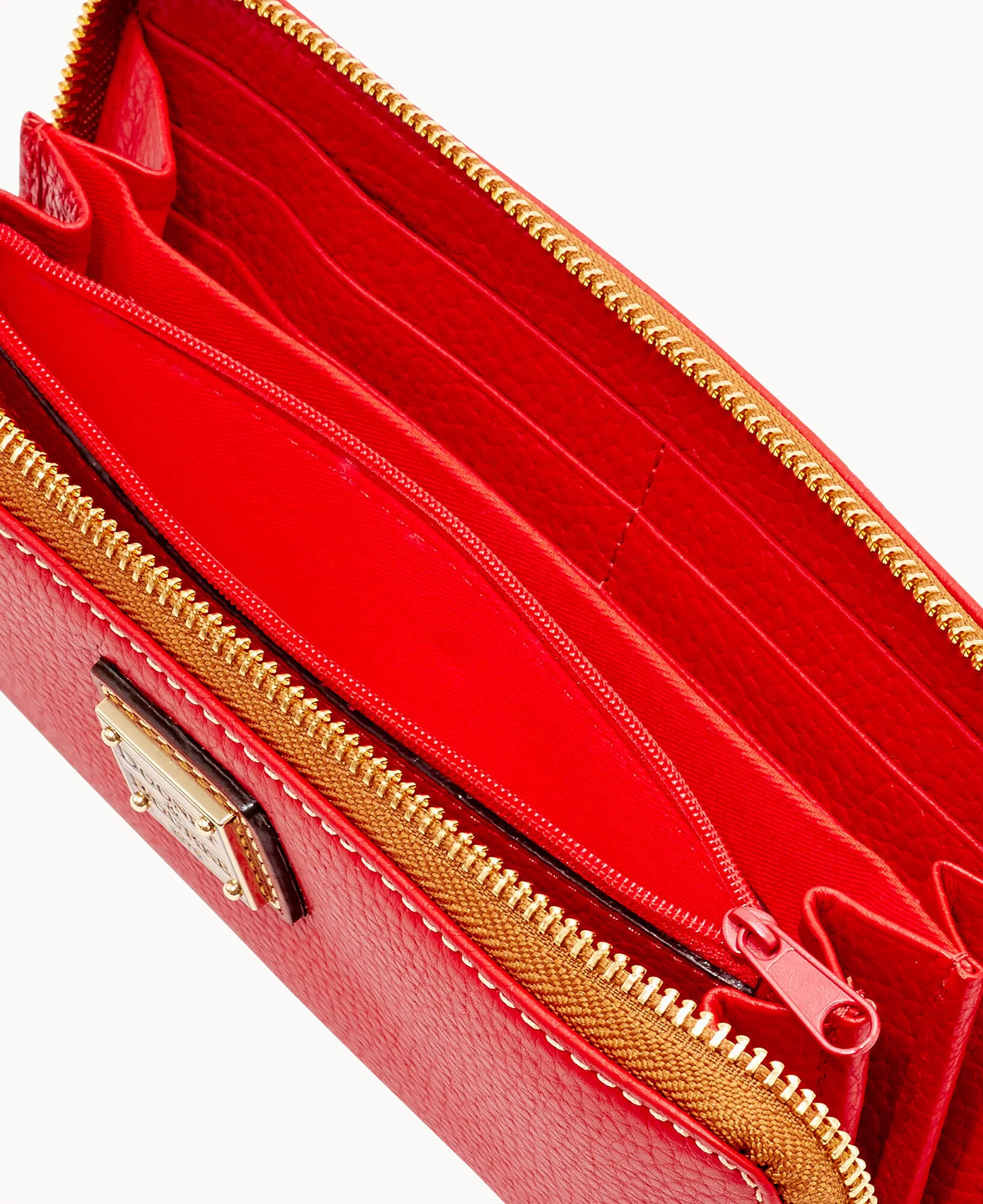 Pebble Grain Large Zip Around Wristlet - Image 54