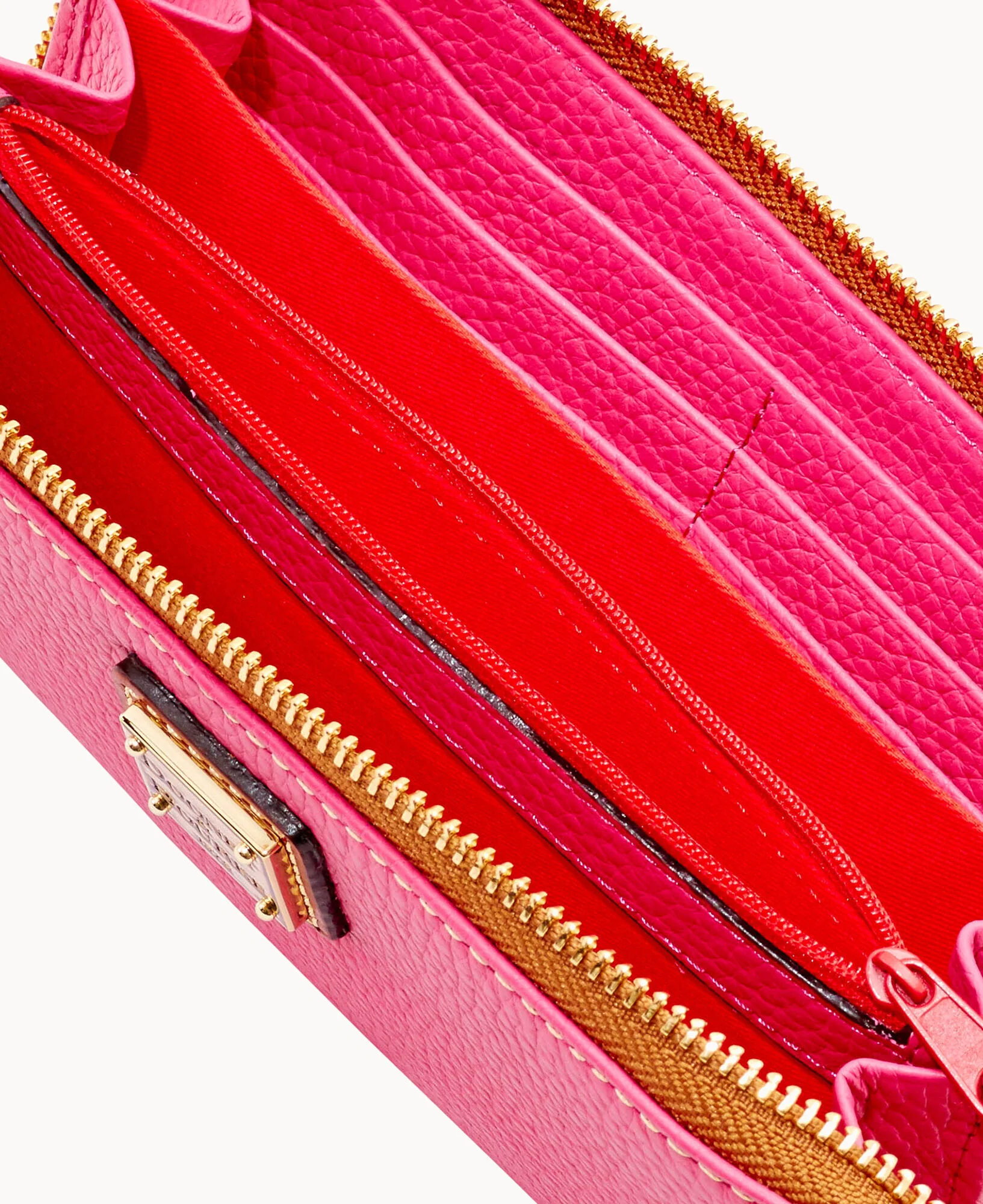 Pebble Grain Large Zip Around Wristlet - Image 57