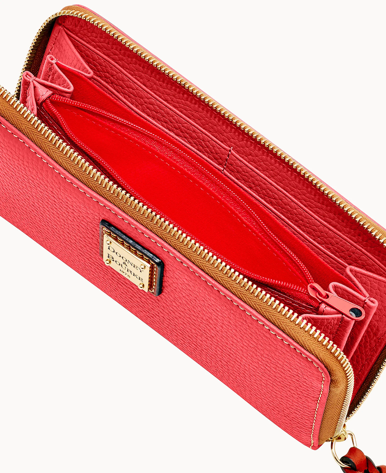 Pebble Grain Large Zip Around Wristlet - Image 66
