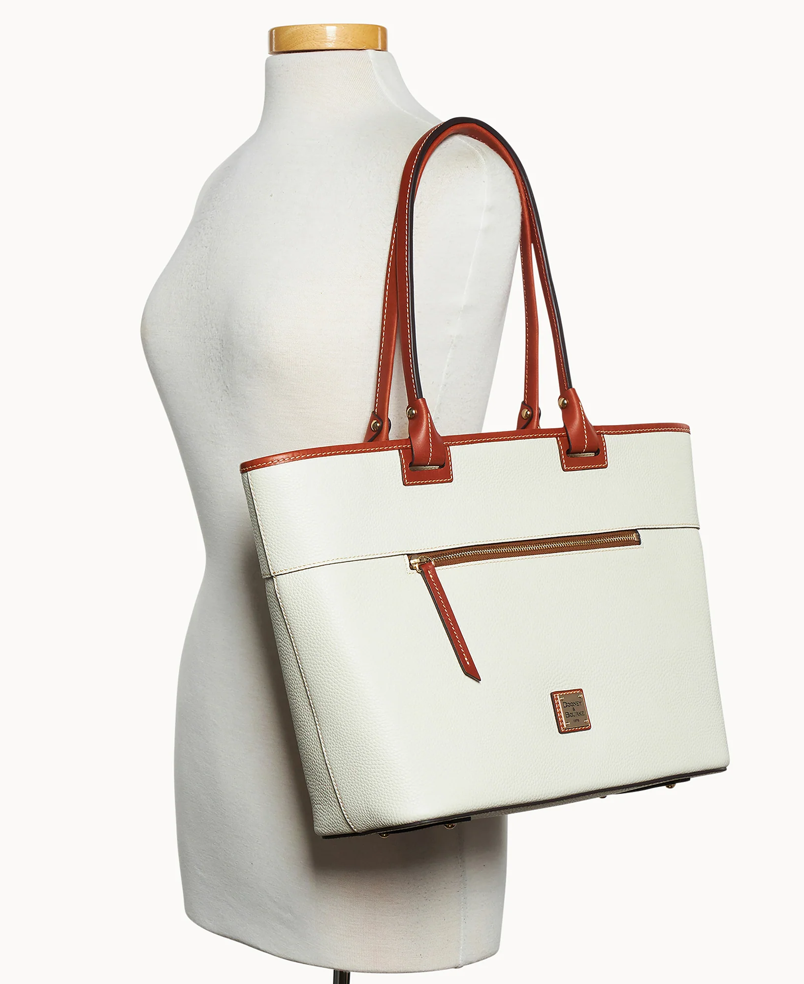Pebble Grain Large Zip Tote - Image 48