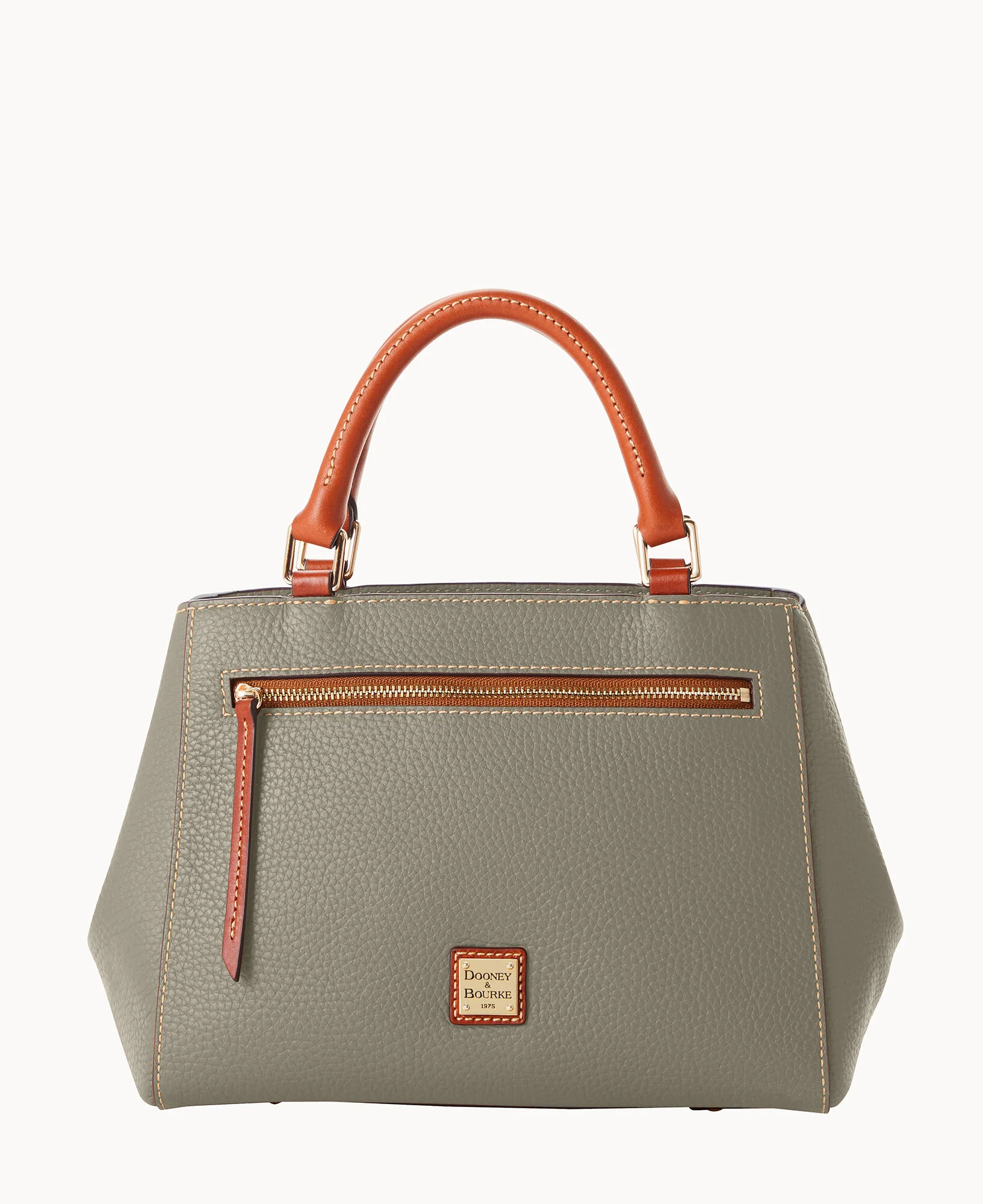 Pebble Grain Small Zip Satchel - Image 101