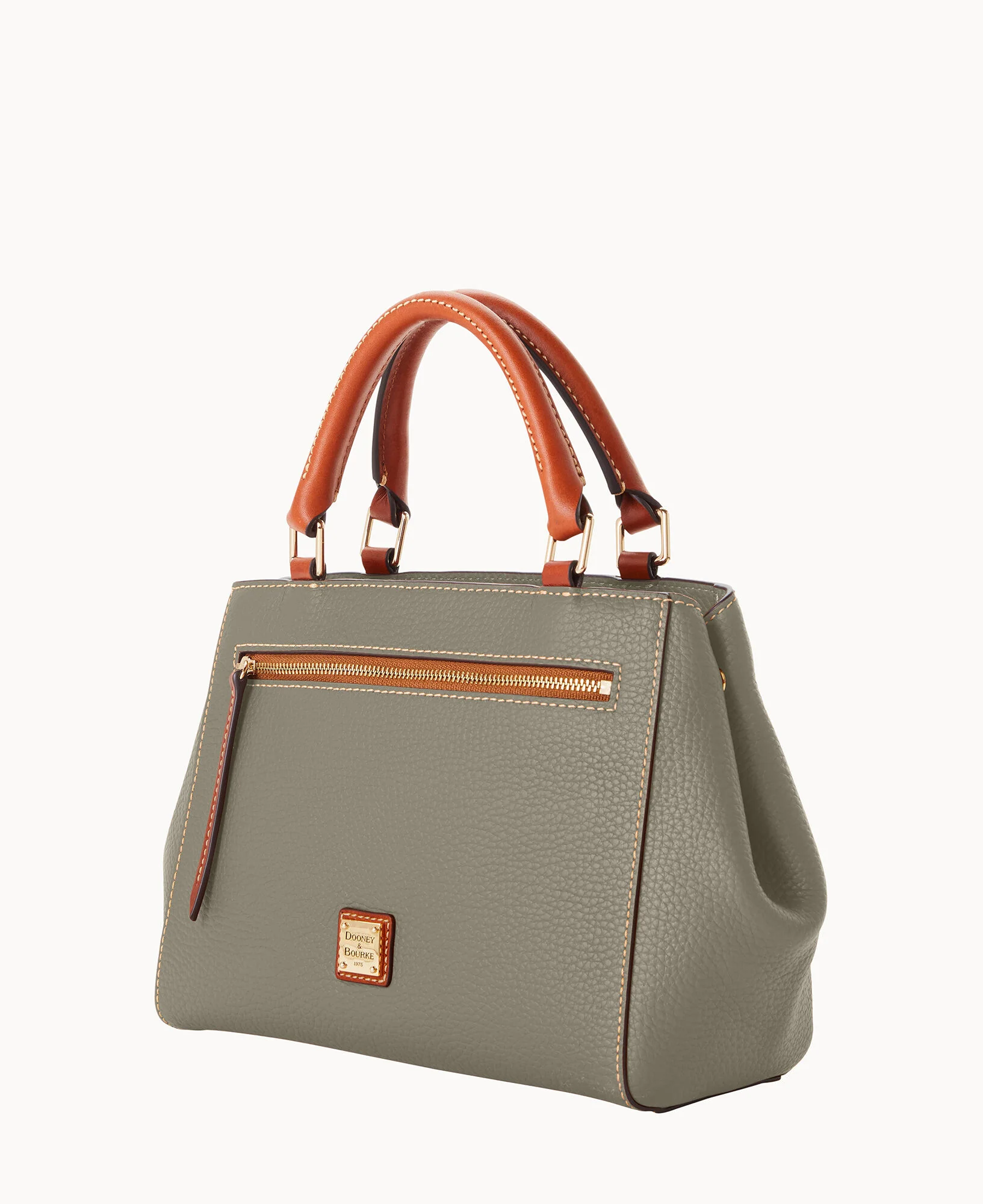Pebble Grain Small Zip Satchel - Image 102