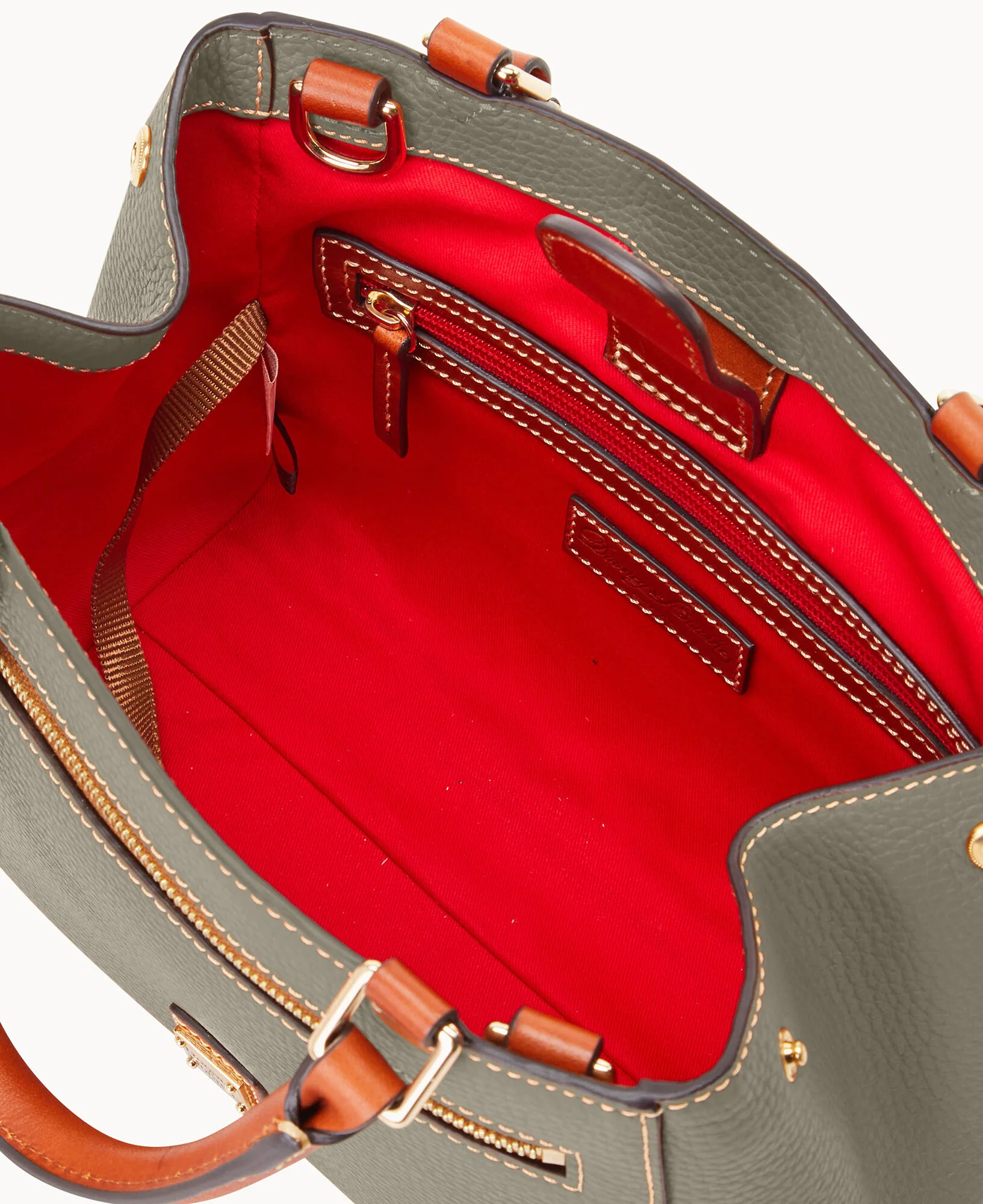 Pebble Grain Small Zip Satchel - Image 103