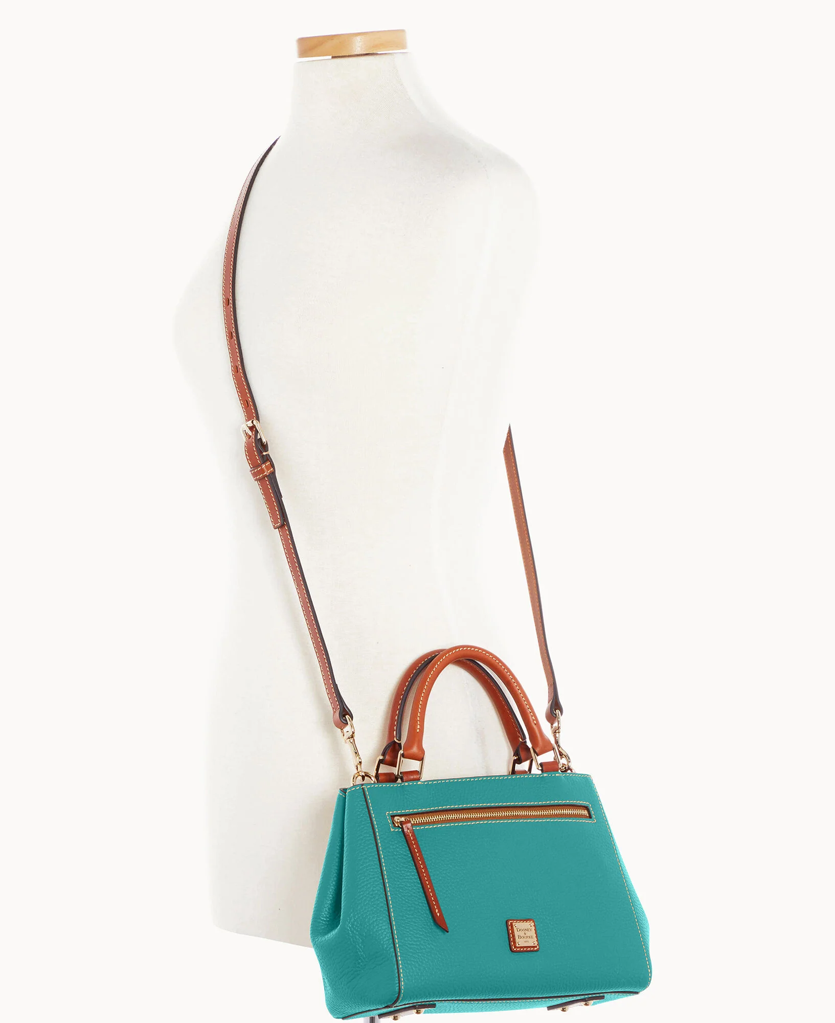 Pebble Grain Small Zip Satchel - Image 110
