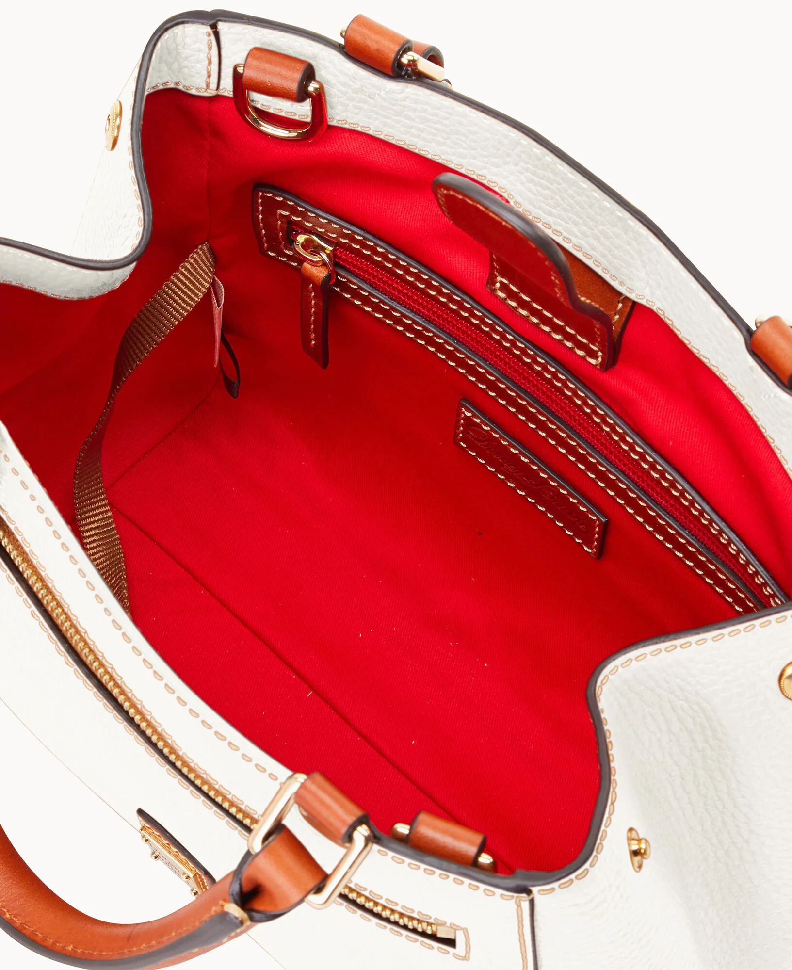 Pebble Grain Small Zip Satchel - Image 123
