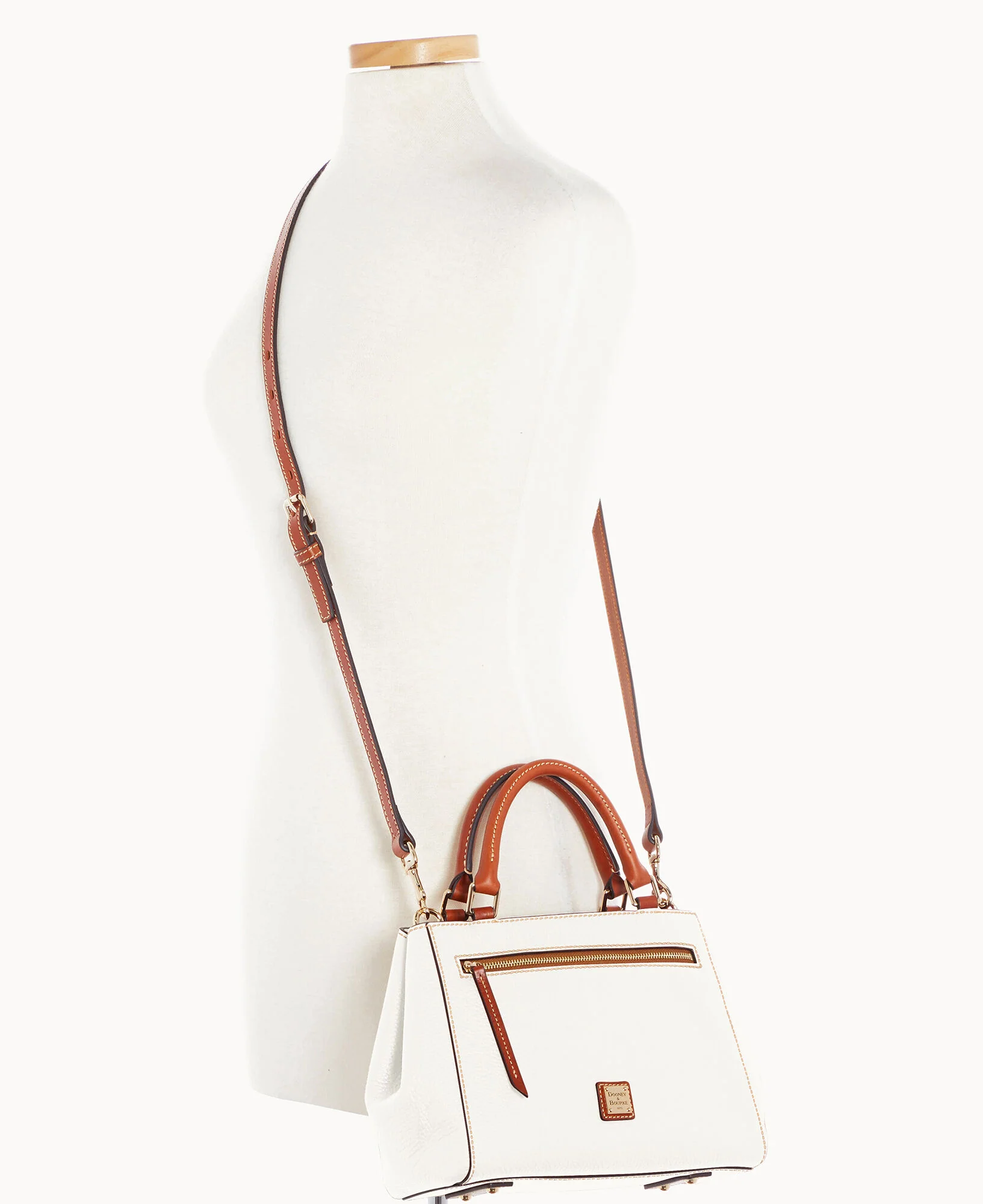 Pebble Grain Small Zip Satchel - Image 125