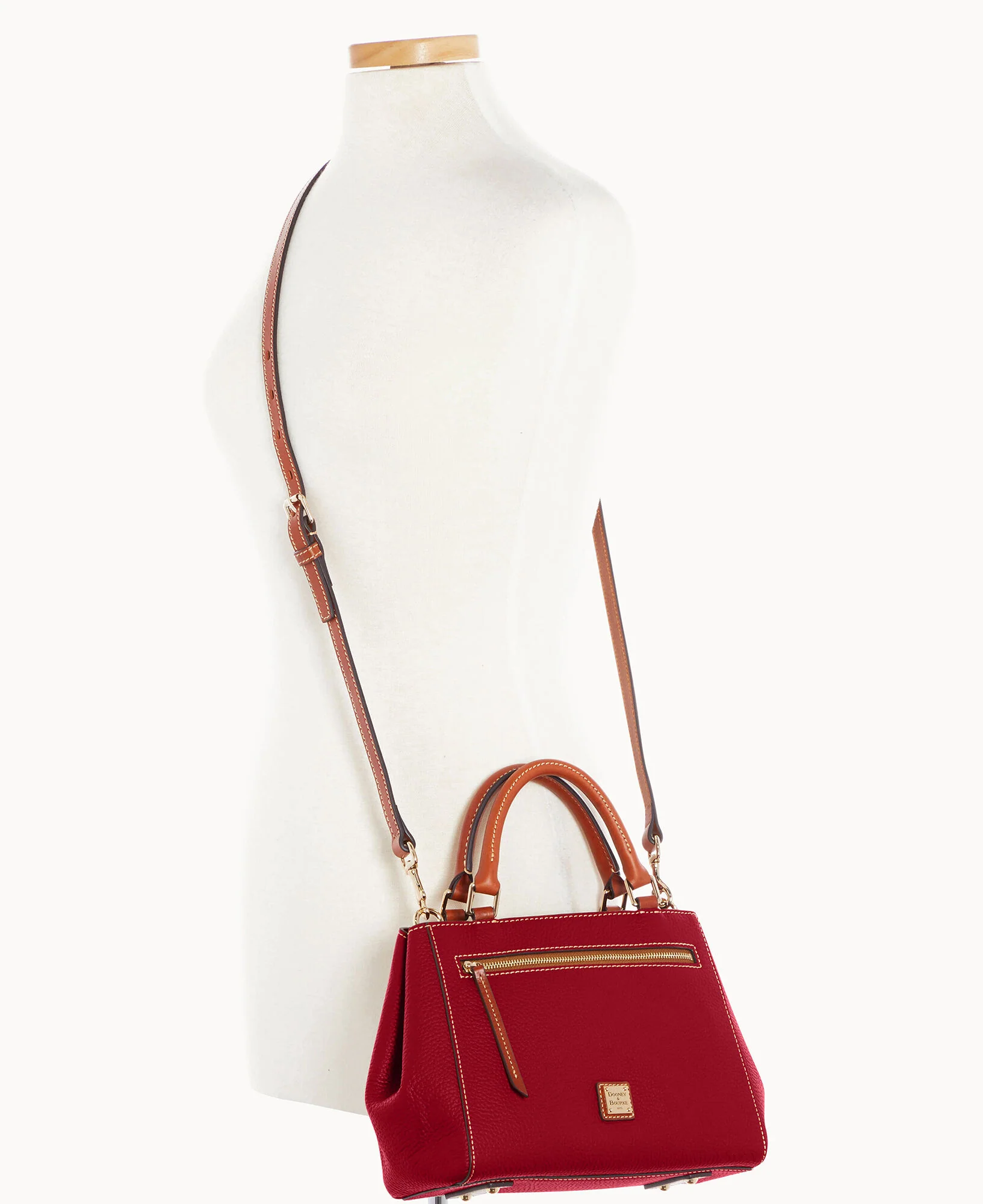Pebble Grain Small Zip Satchel - Image 130