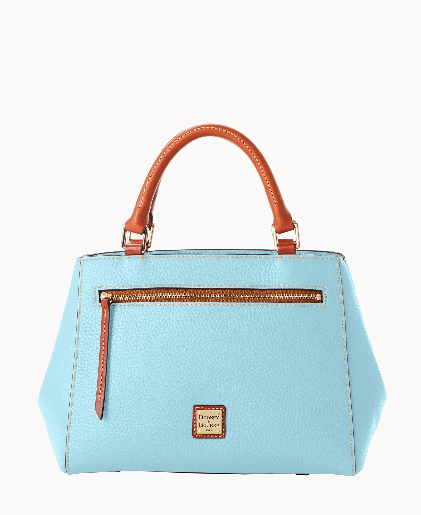 Pebble Grain Small Zip Satchel - Image 136