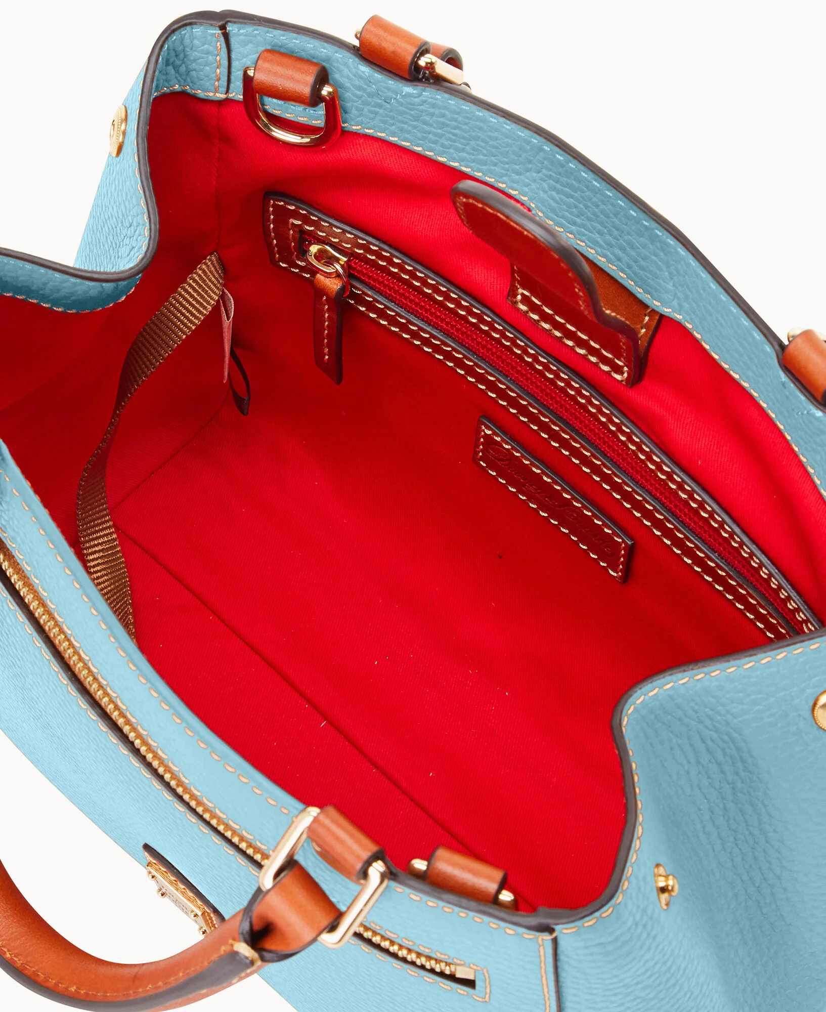 Pebble Grain Small Zip Satchel - Image 138