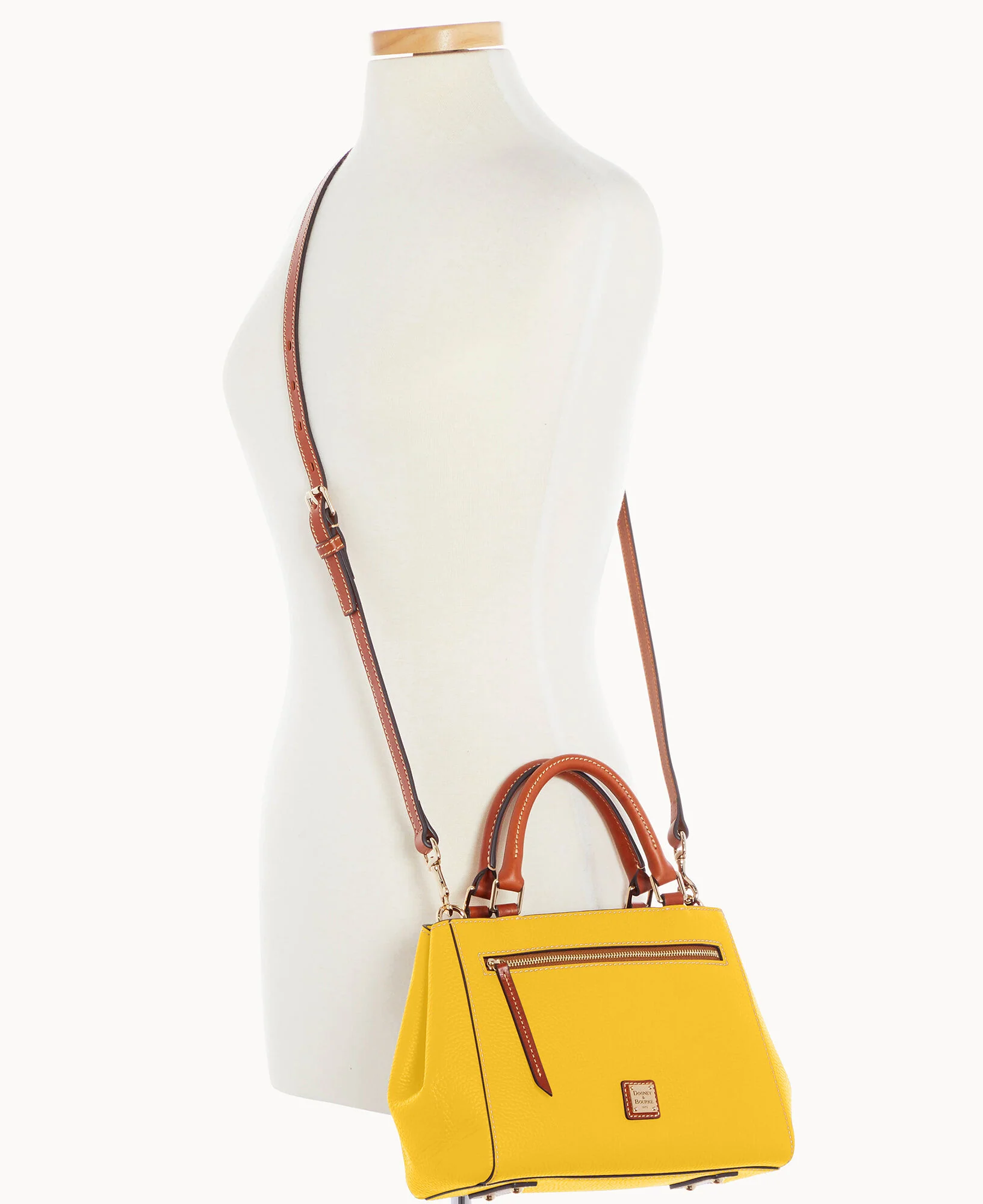 Pebble Grain Small Zip Satchel - Image 145