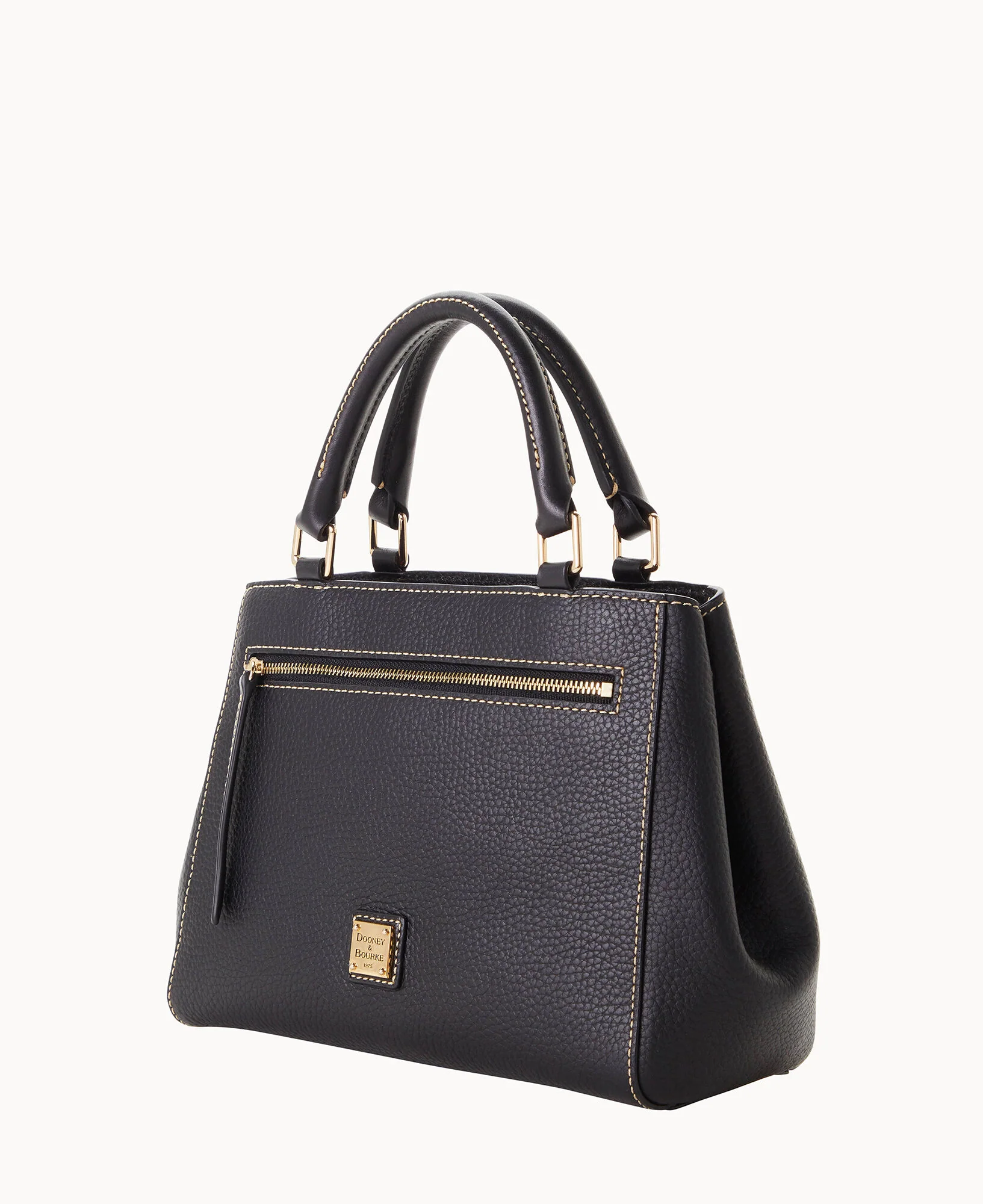 Pebble Grain Small Zip Satchel - Image 2