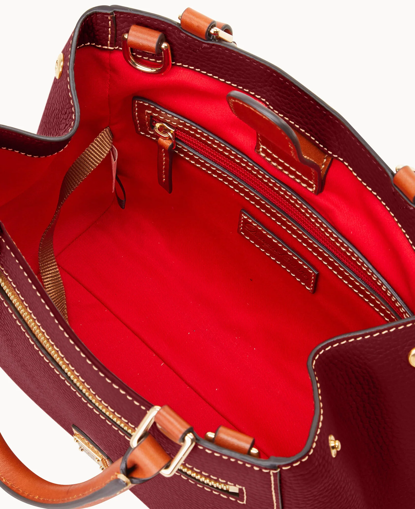 Pebble Grain Small Zip Satchel - Image 23