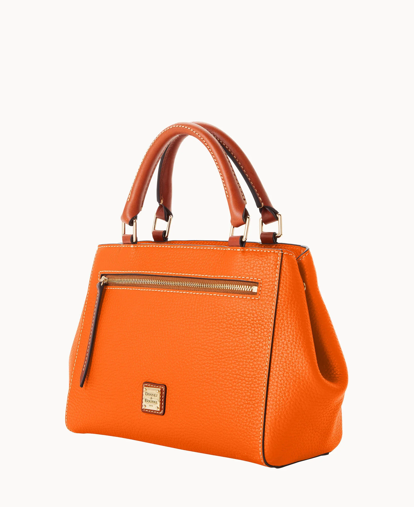 Pebble Grain Small Zip Satchel - Image 32