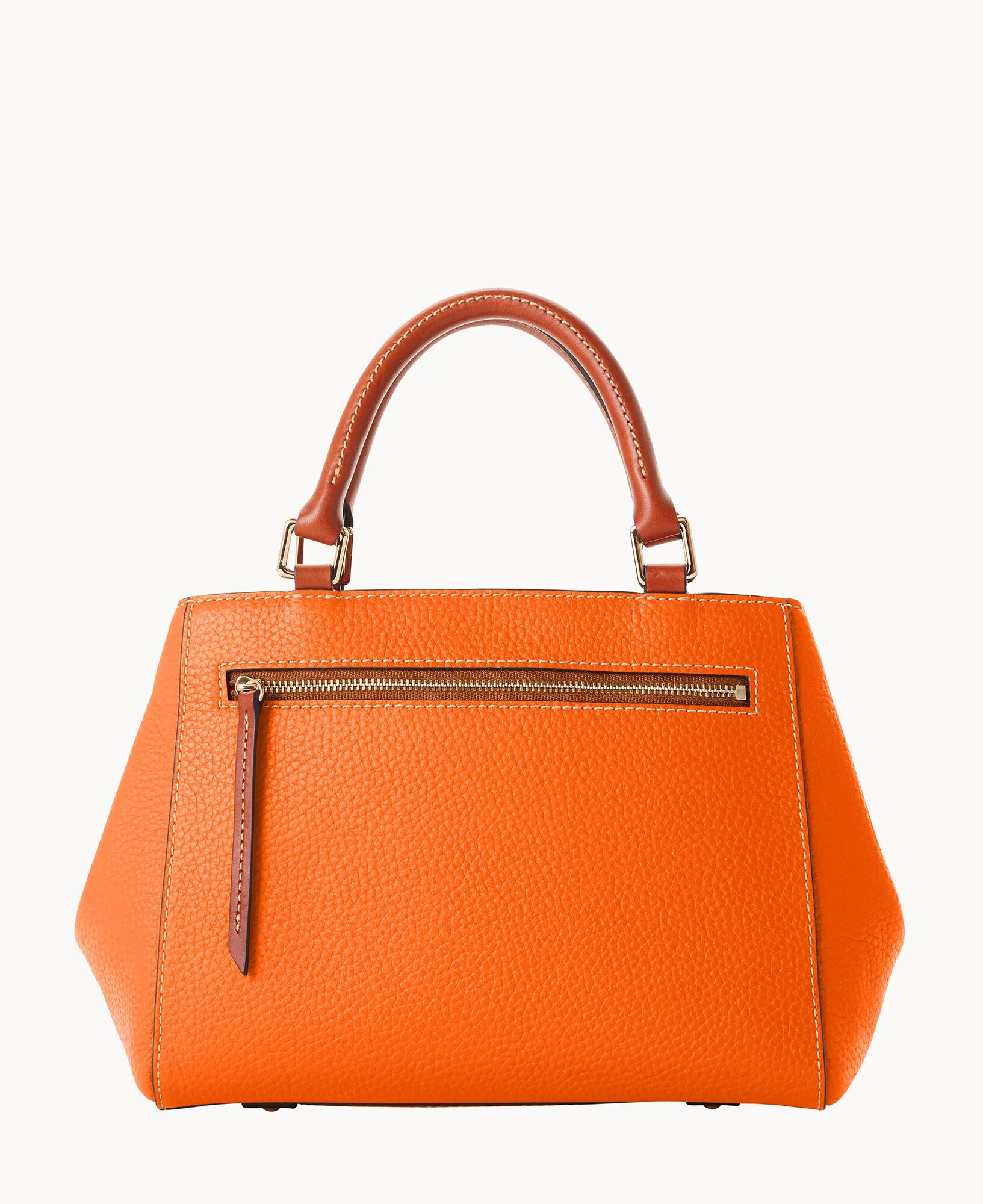 Pebble Grain Small Zip Satchel - Image 34