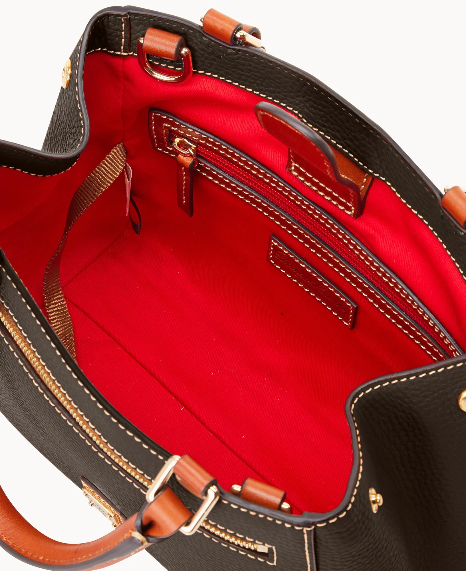 Pebble Grain Small Zip Satchel - Image 38