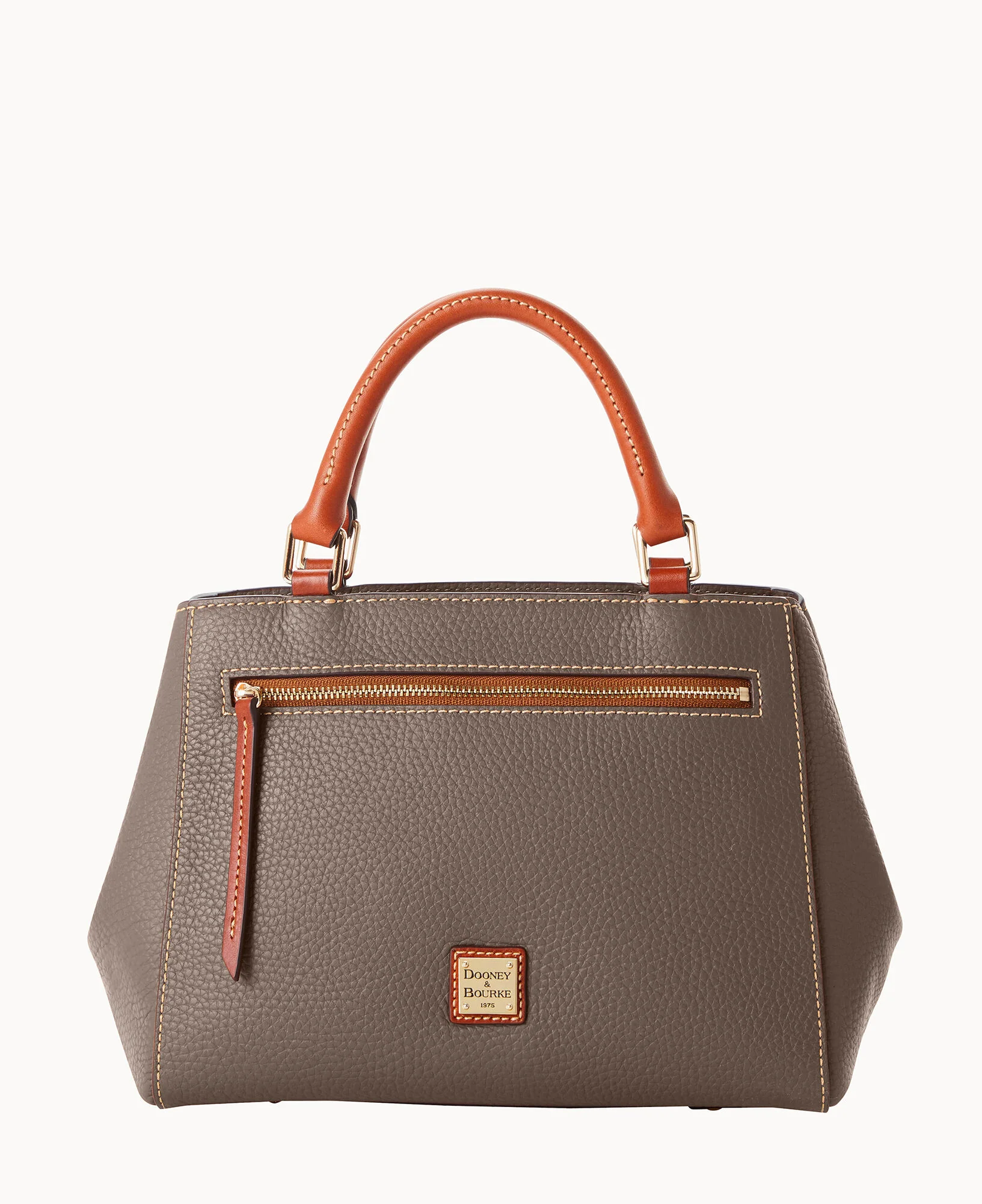Pebble Grain Small Zip Satchel - Image 46