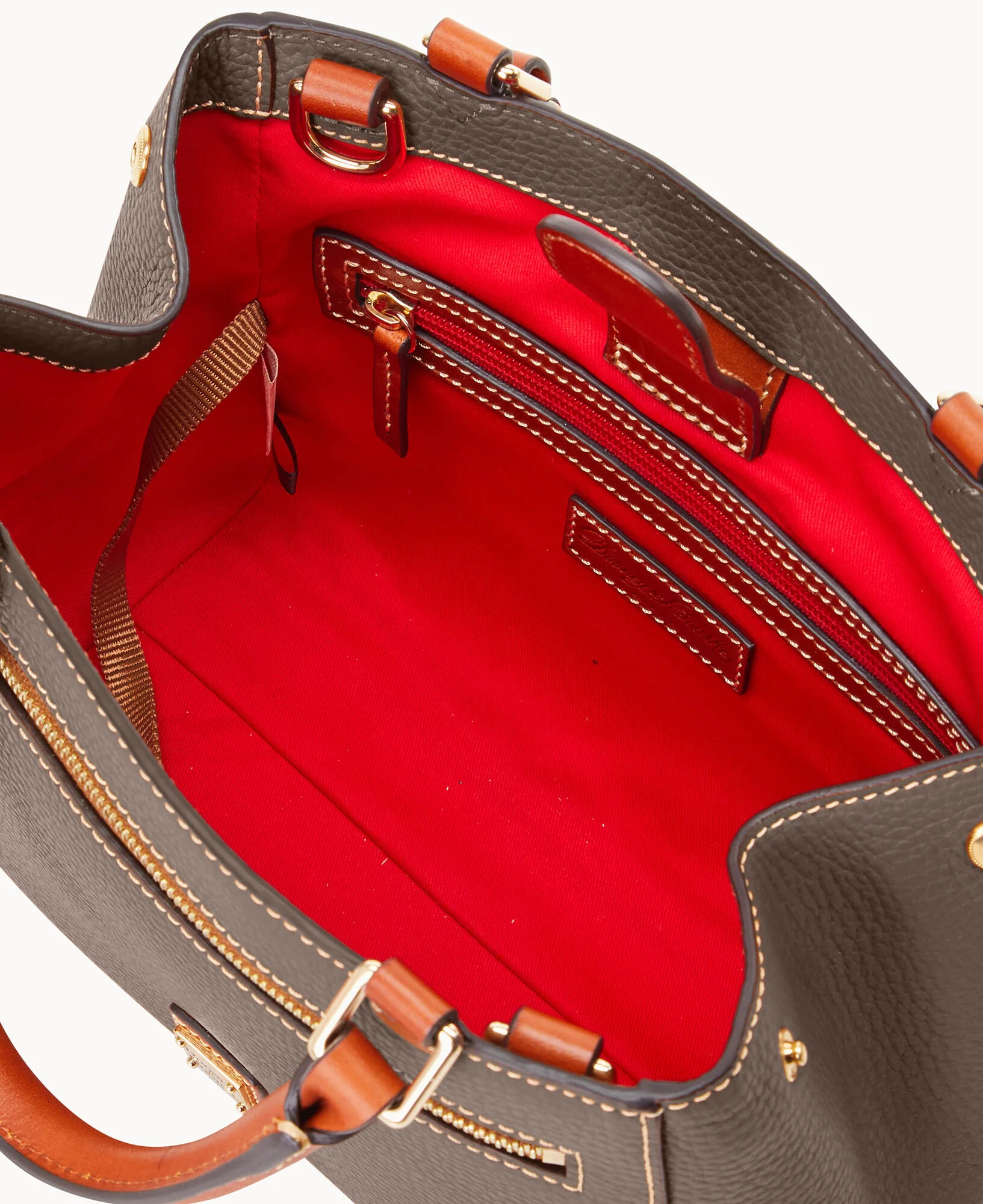 Pebble Grain Small Zip Satchel - Image 48