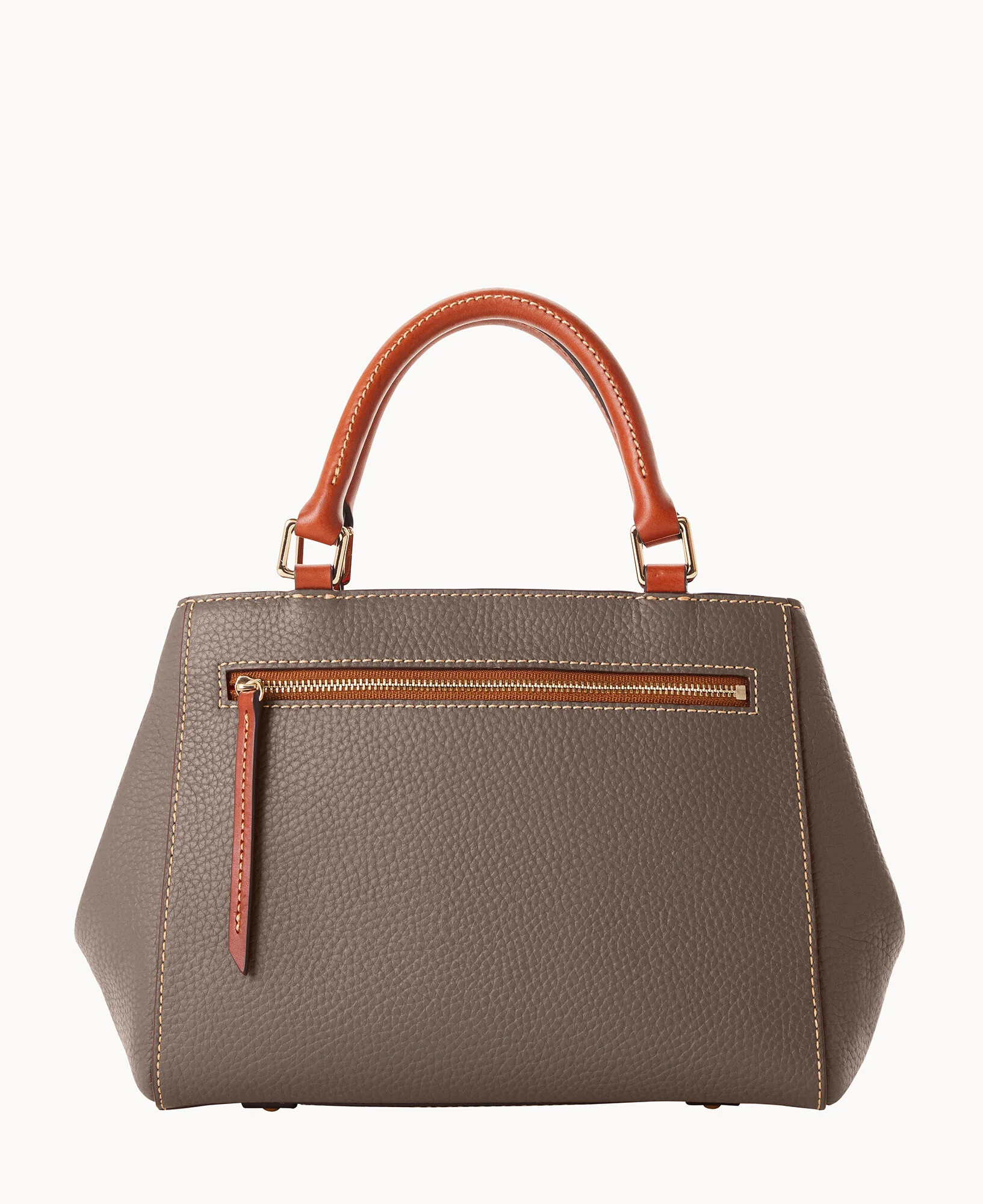 Pebble Grain Small Zip Satchel - Image 49