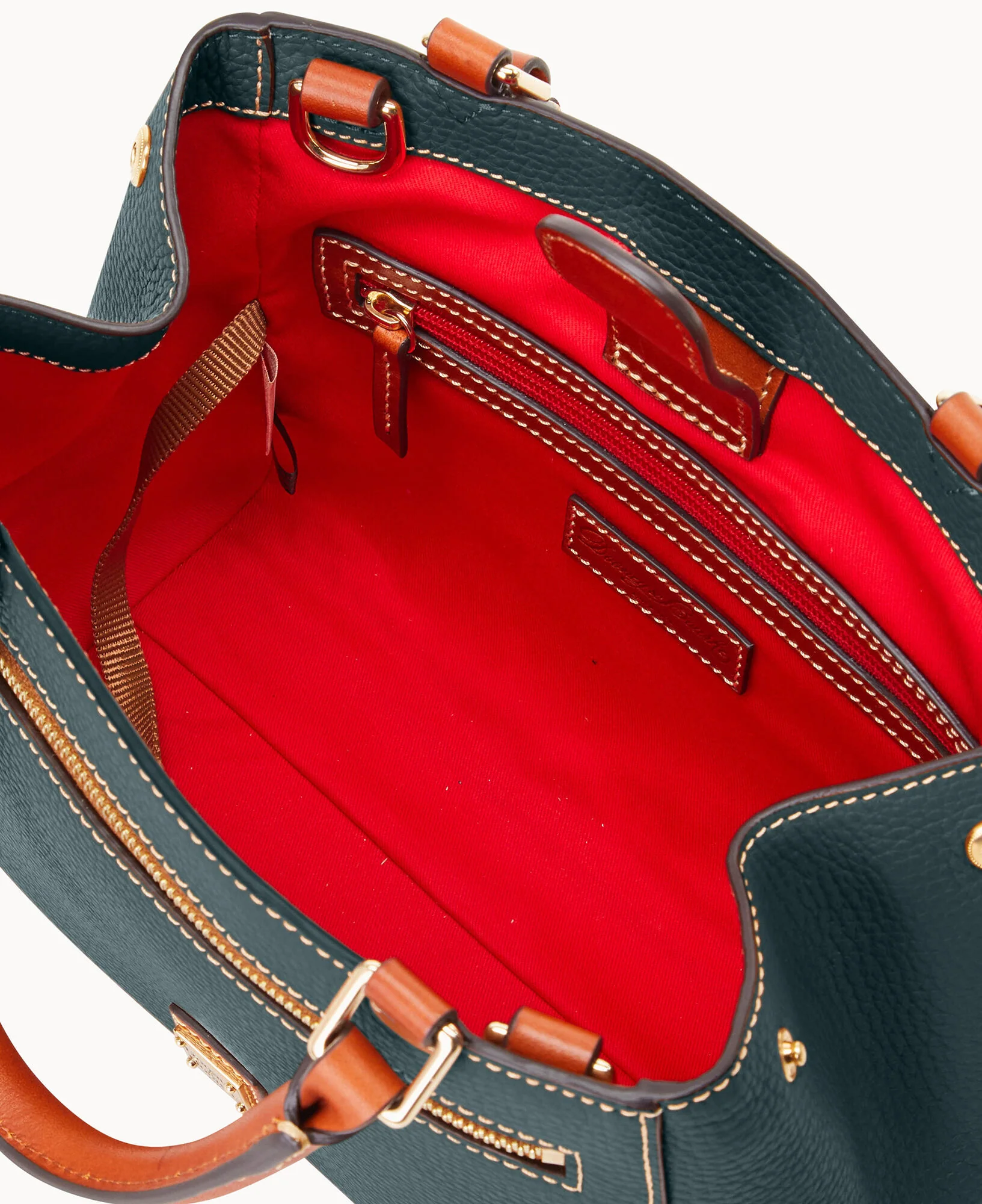 Pebble Grain Small Zip Satchel - Image 53