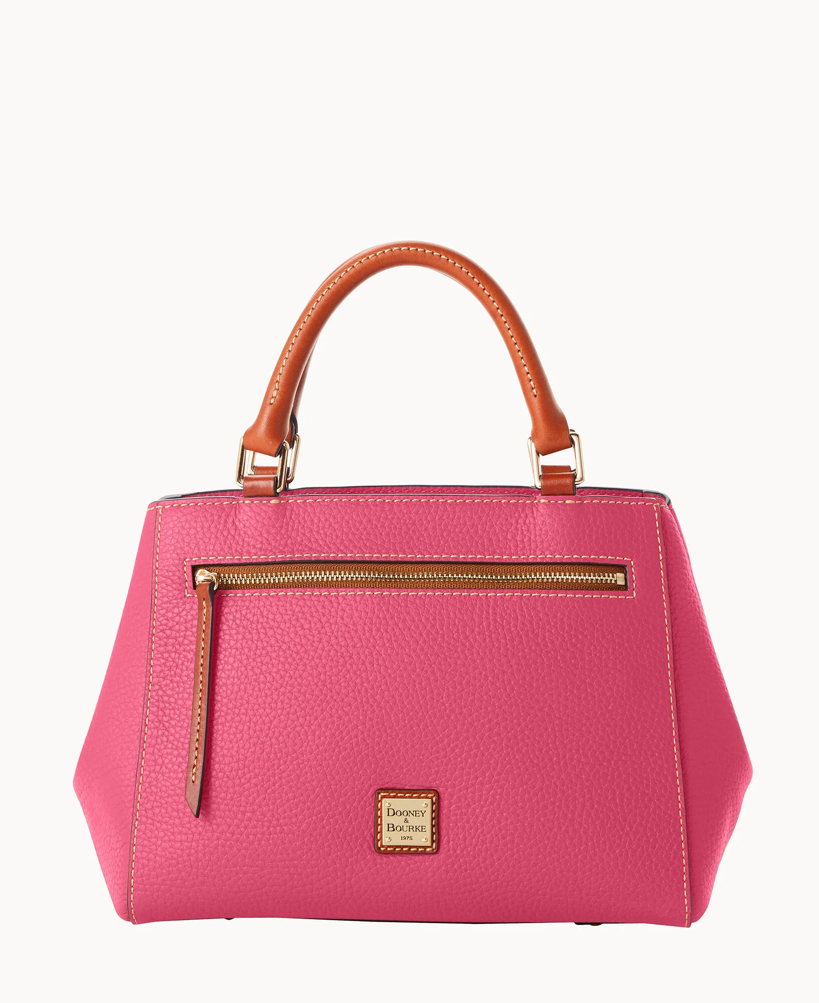 Pebble Grain Small Zip Satchel - Image 56