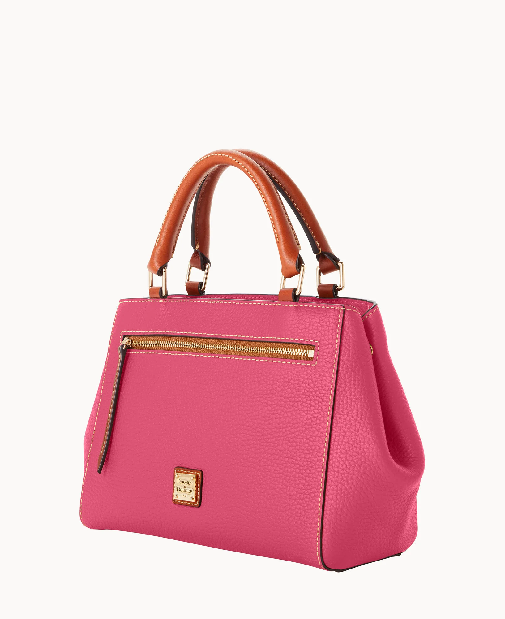 Pebble Grain Small Zip Satchel - Image 57