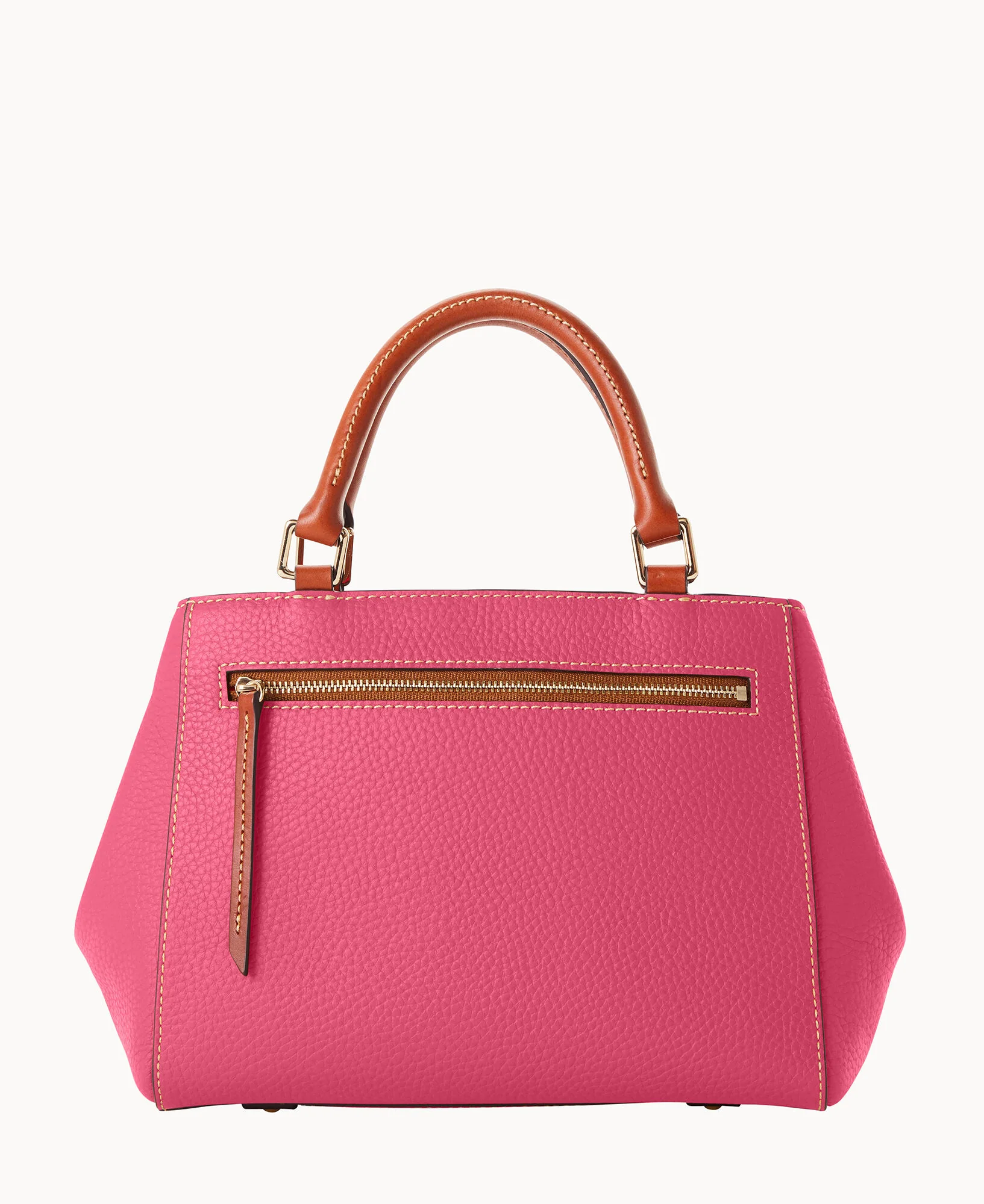 Pebble Grain Small Zip Satchel - Image 59