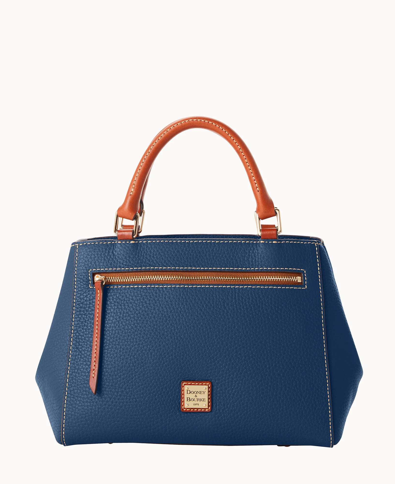 Pebble Grain Small Zip Satchel - Image 61