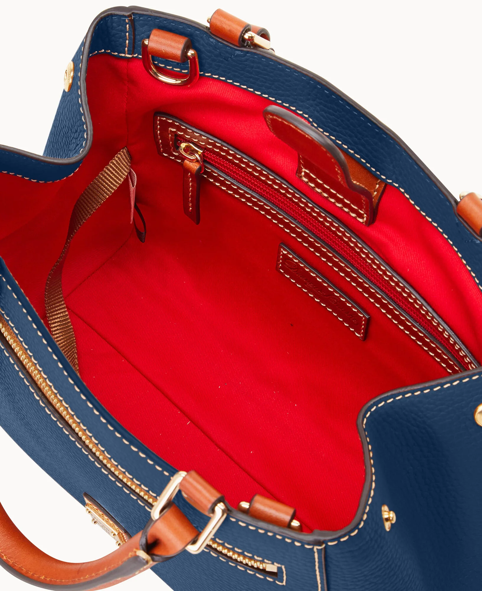 Pebble Grain Small Zip Satchel - Image 63