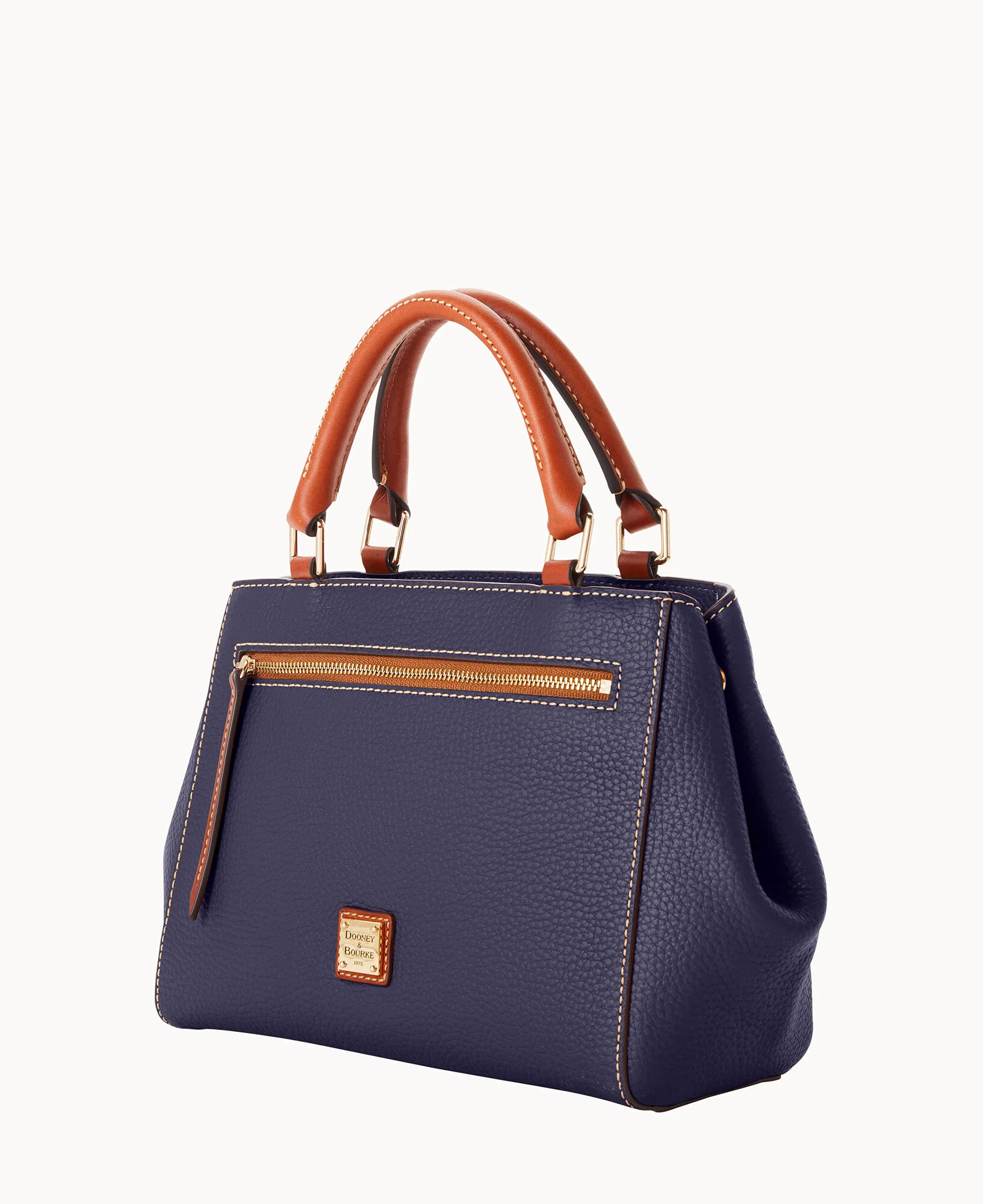 Pebble Grain Small Zip Satchel - Image 67