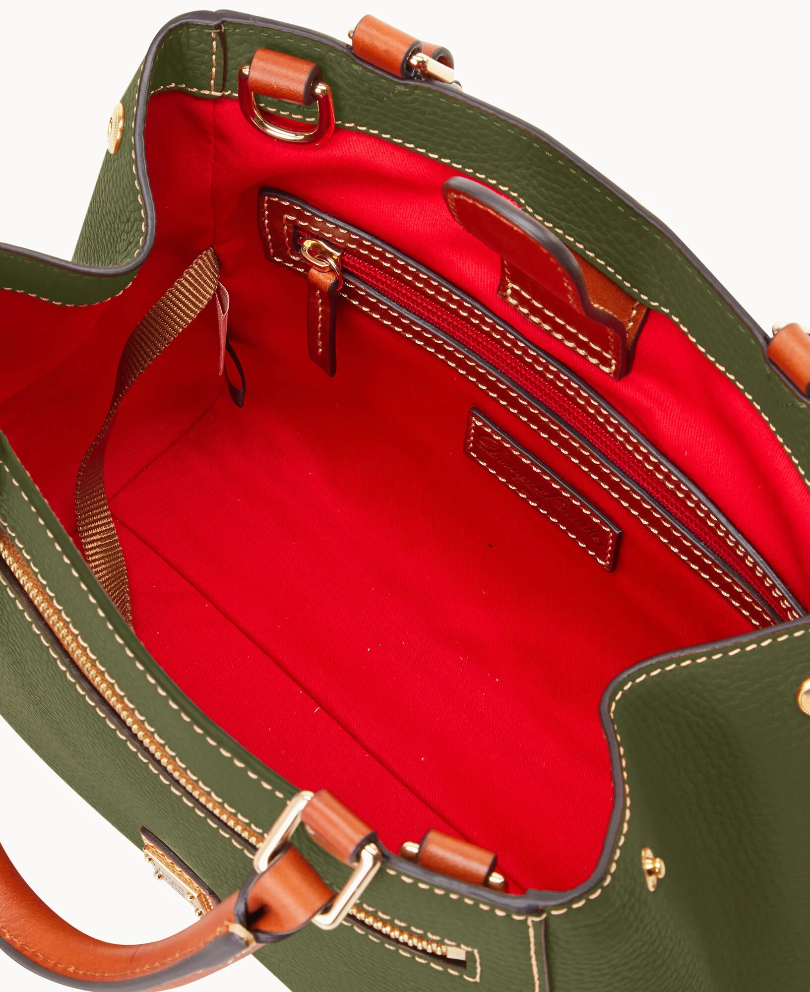 Pebble Grain Small Zip Satchel - Image 73