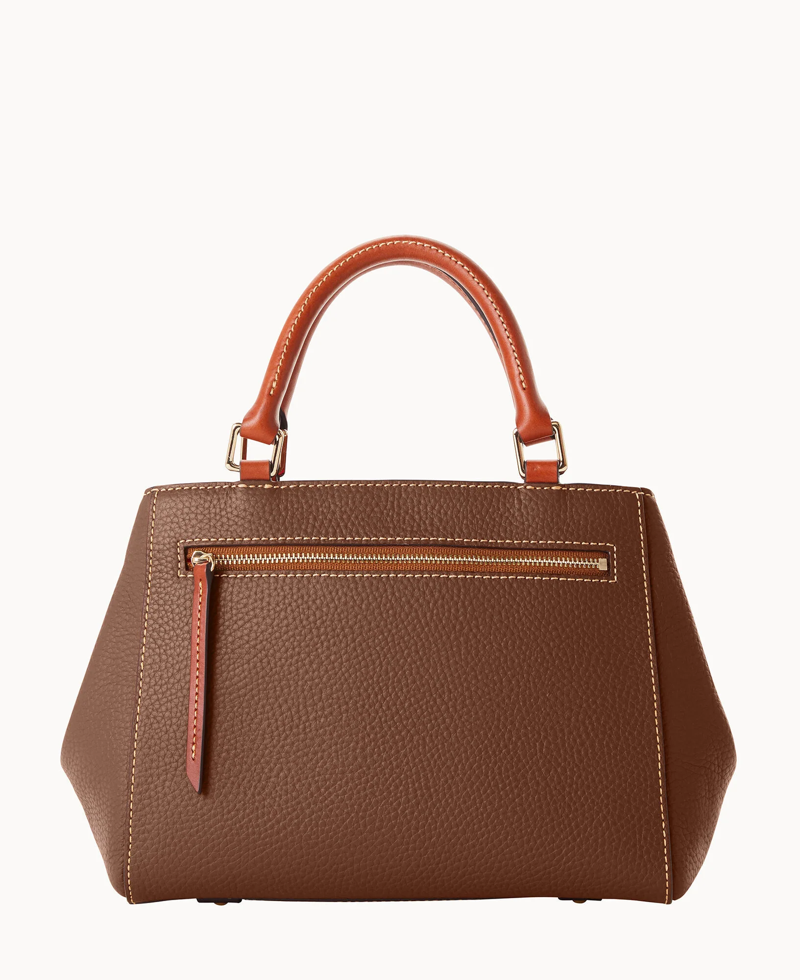 Pebble Grain Small Zip Satchel - Image 9