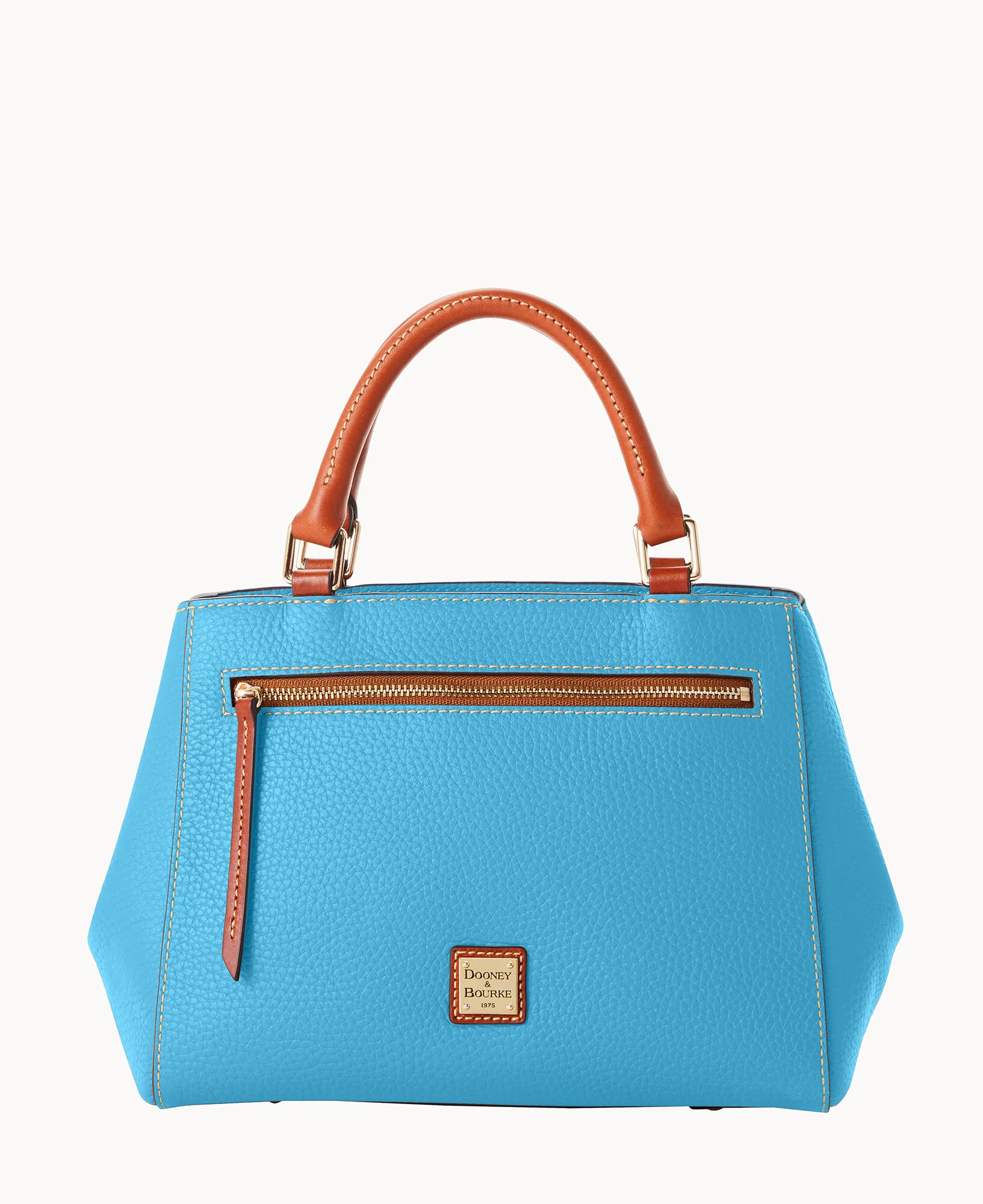 Pebble Grain Small Zip Satchel - Image 91