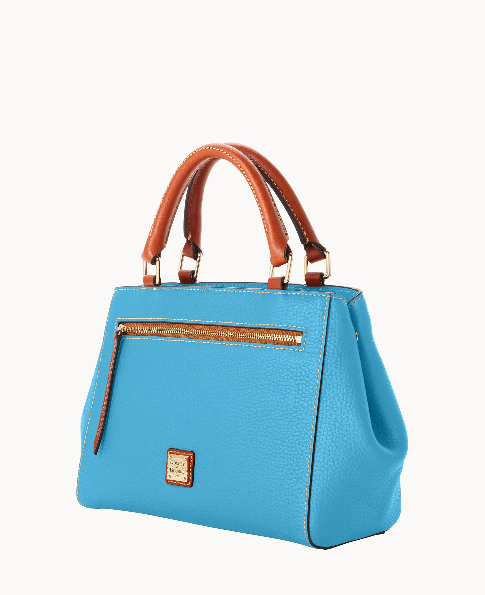 Pebble Grain Small Zip Satchel - Image 92