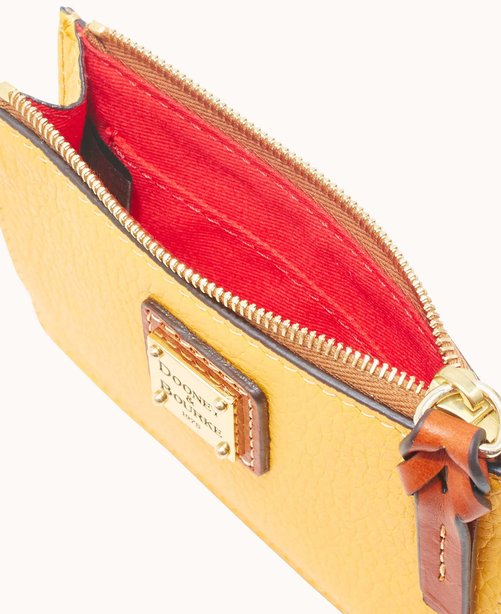 Pebble Grain Zip Top Card Case Wristlet - Image 110