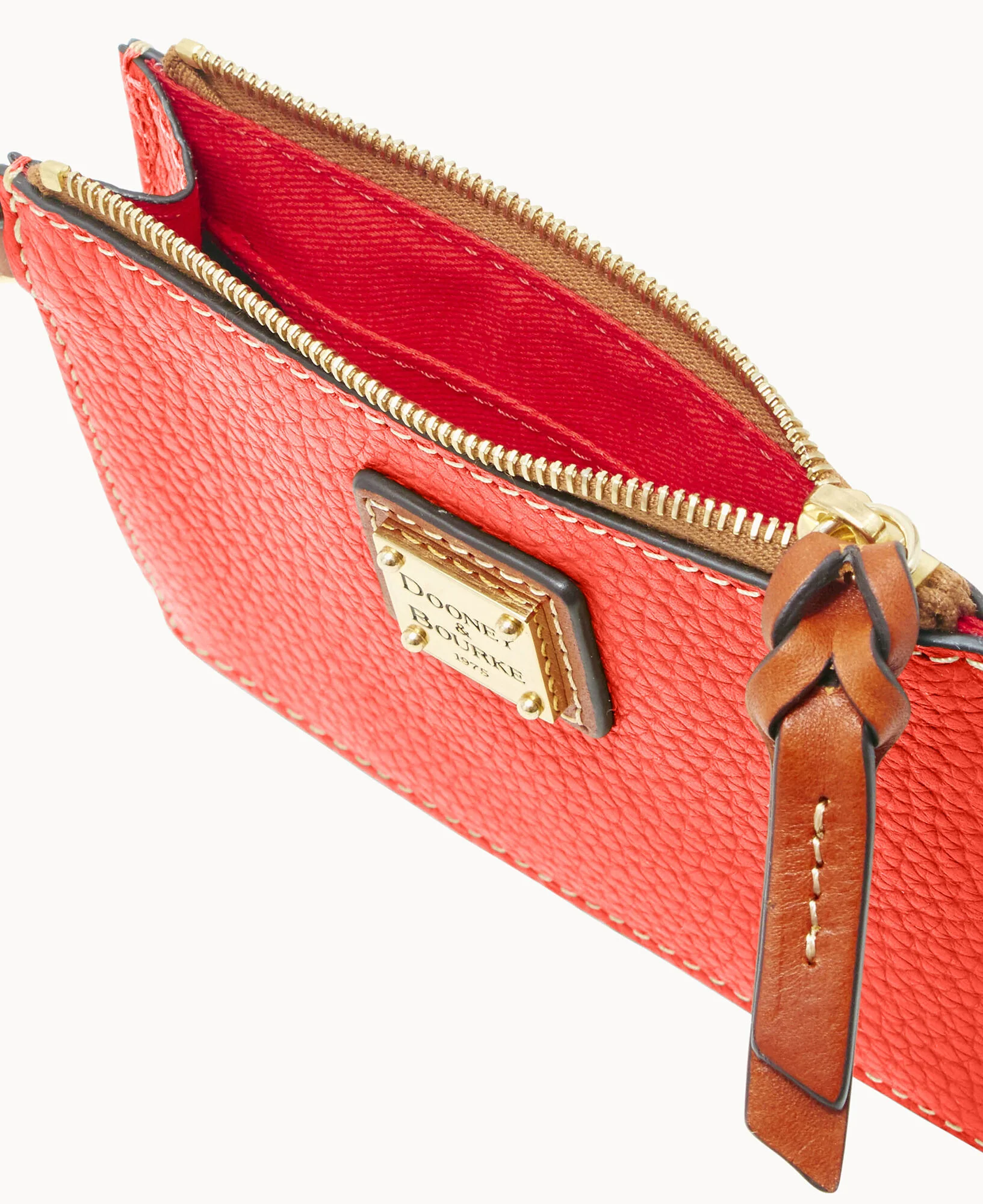 Pebble Grain Zip Top Card Case Wristlet - Image 126