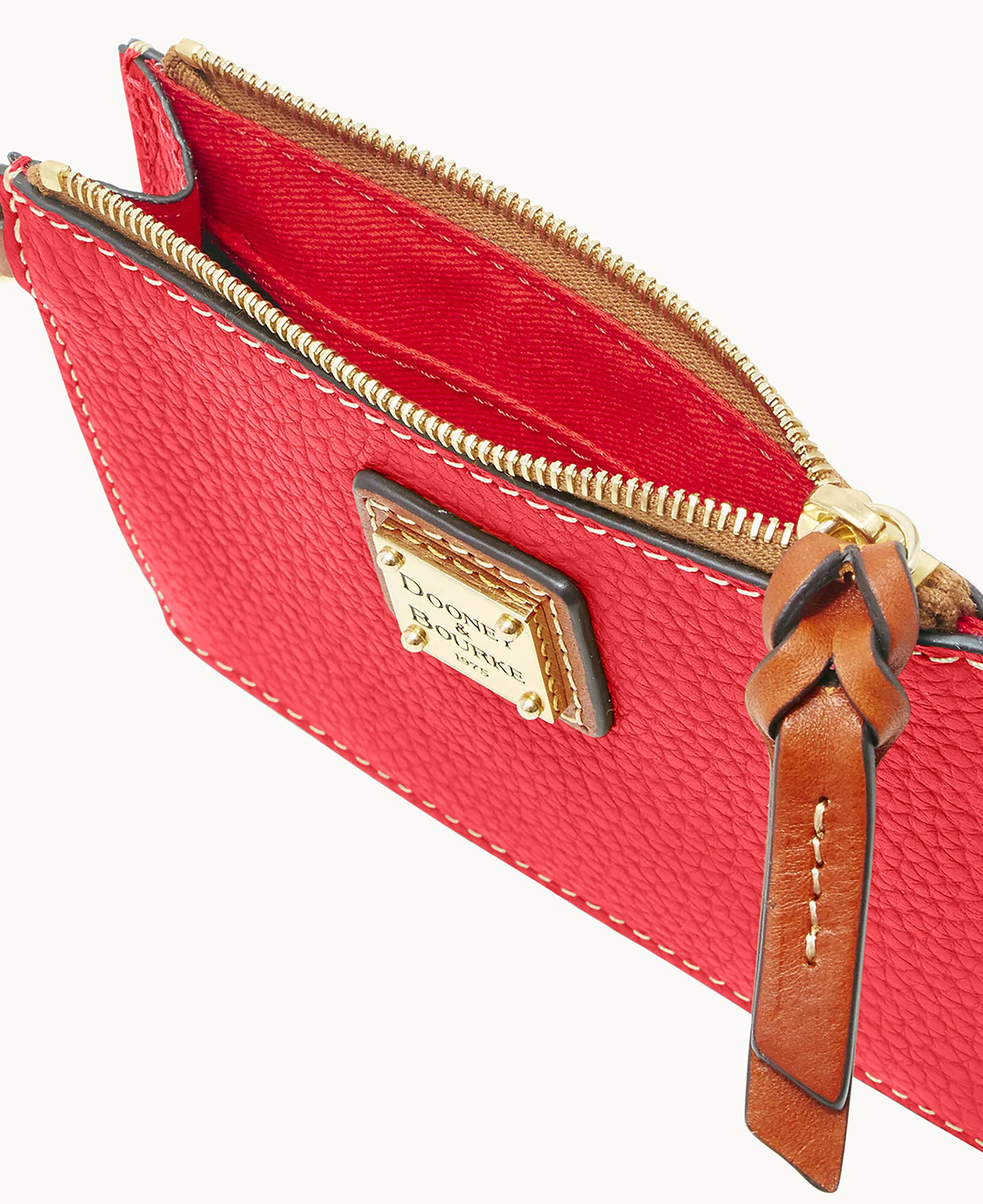 Pebble Grain Zip Top Card Case Wristlet - Image 134