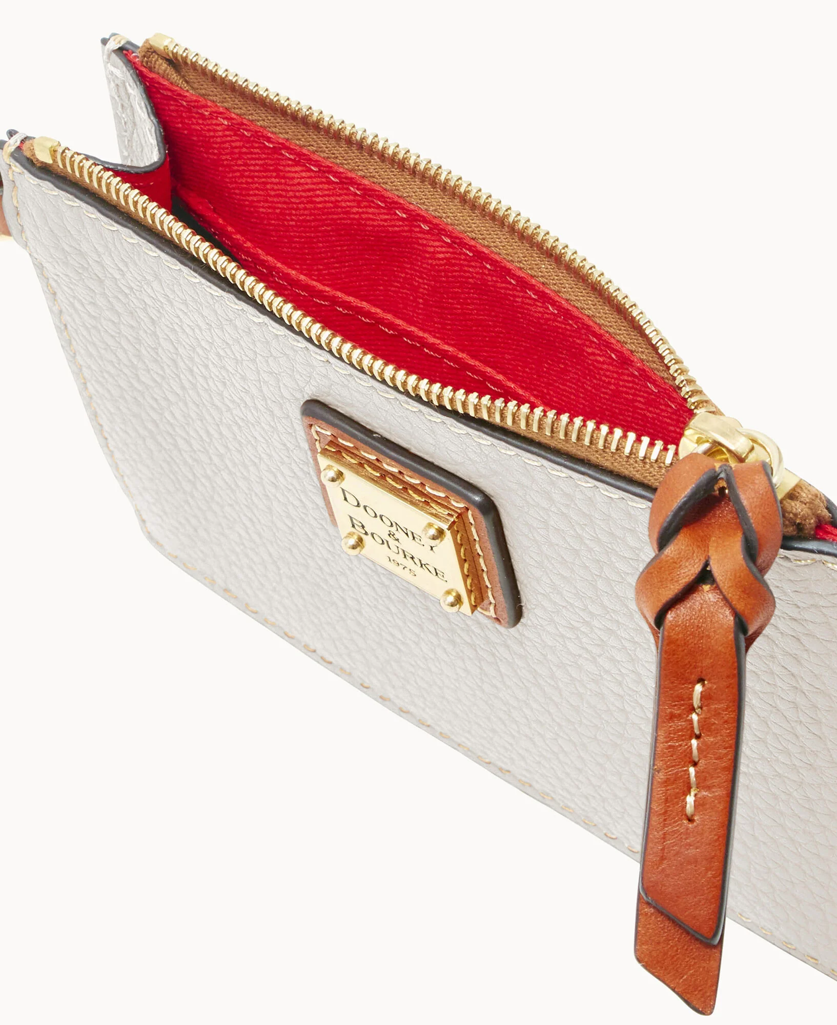 Pebble Grain Zip Top Card Case Wristlet - Image 141