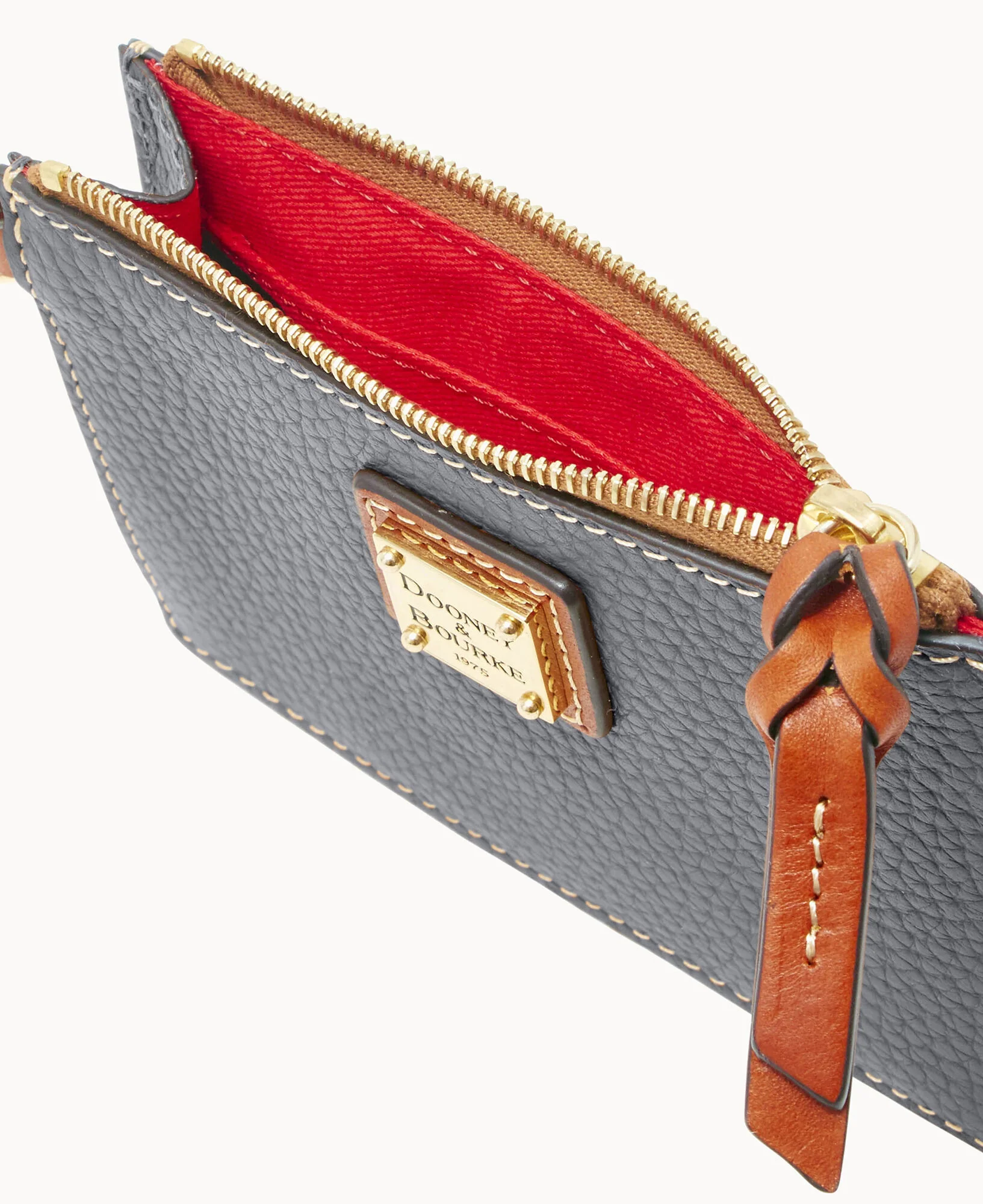 Pebble Grain Zip Top Card Case Wristlet - Image 155