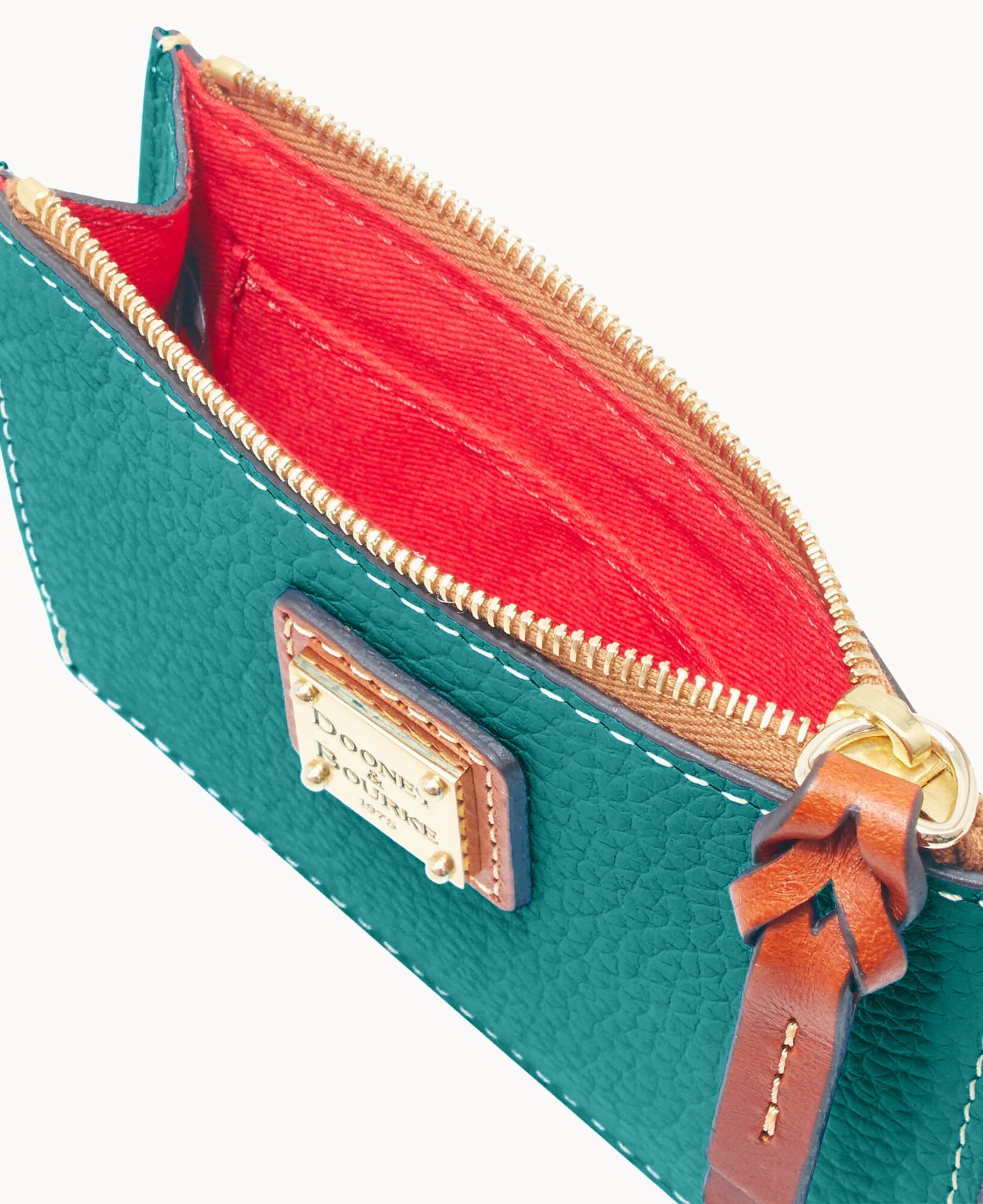 Pebble Grain Zip Top Card Case Wristlet - Image 159