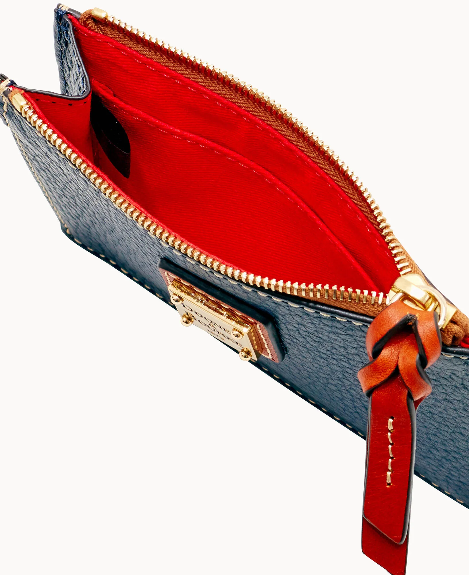 Pebble Grain Zip Top Card Case Wristlet - Image 35