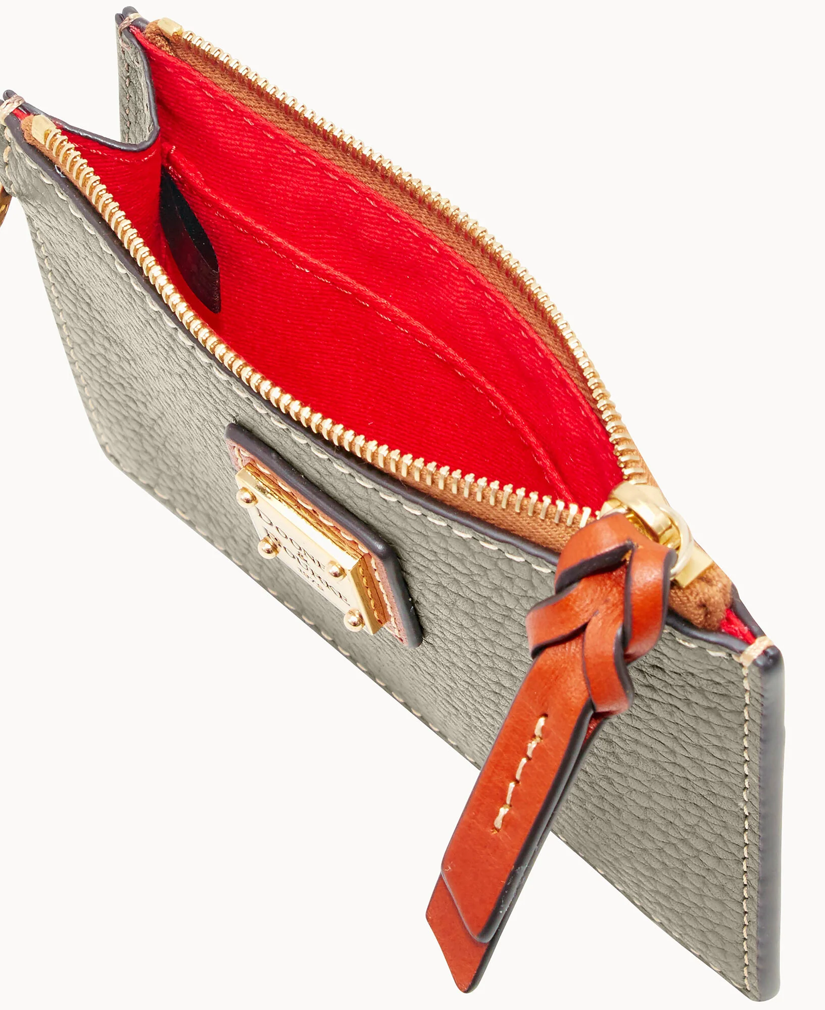 Pebble Grain Zip Top Card Case Wristlet - Image 39