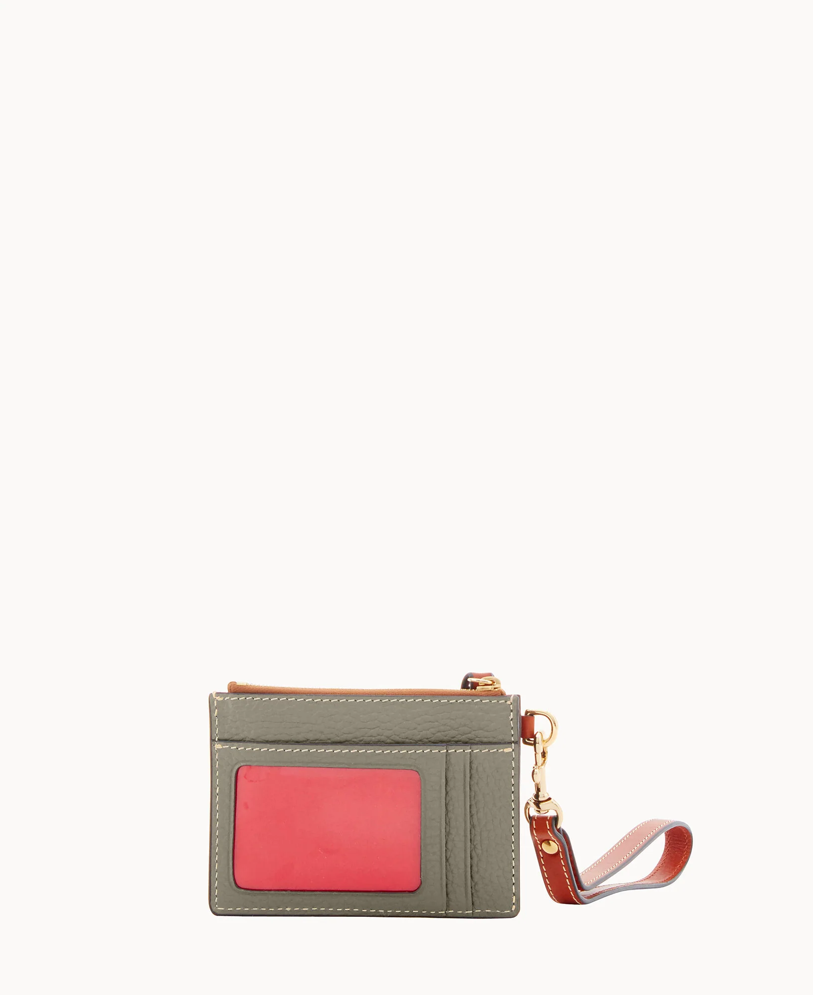Pebble Grain Zip Top Card Case Wristlet - Image 40