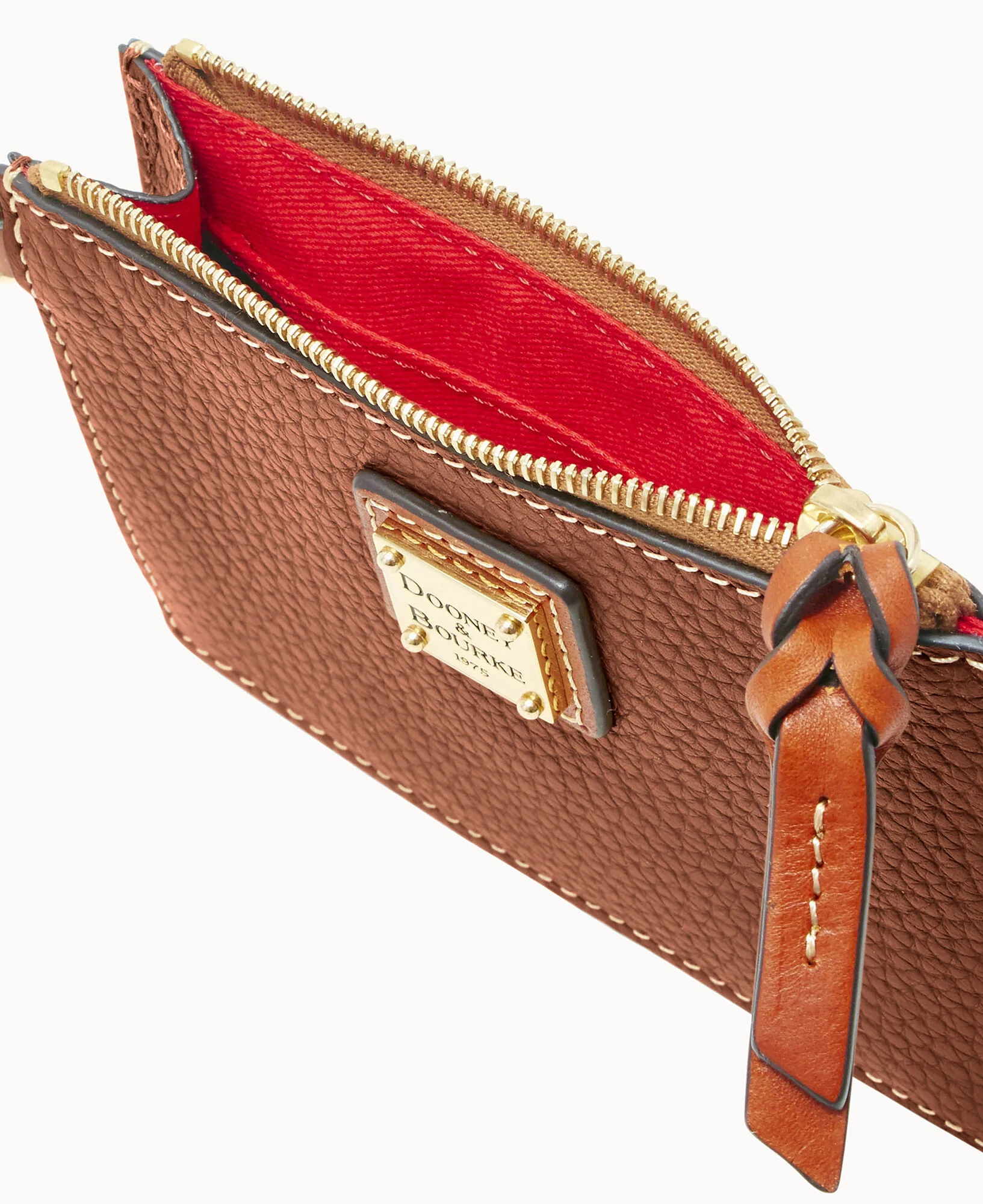 Pebble Grain Zip Top Card Case Wristlet - Image 47
