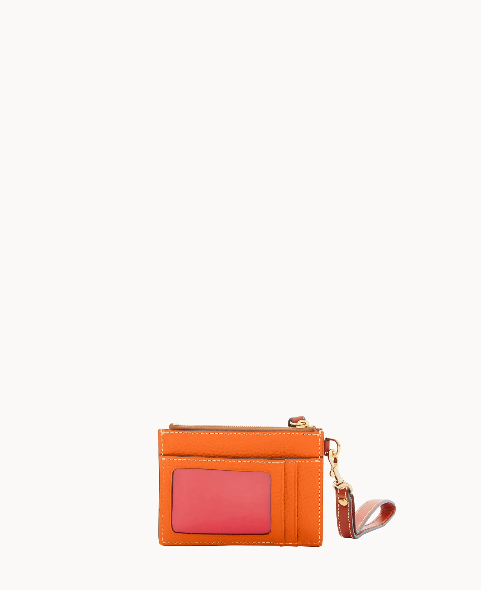 Pebble Grain Zip Top Card Case Wristlet - Image 56