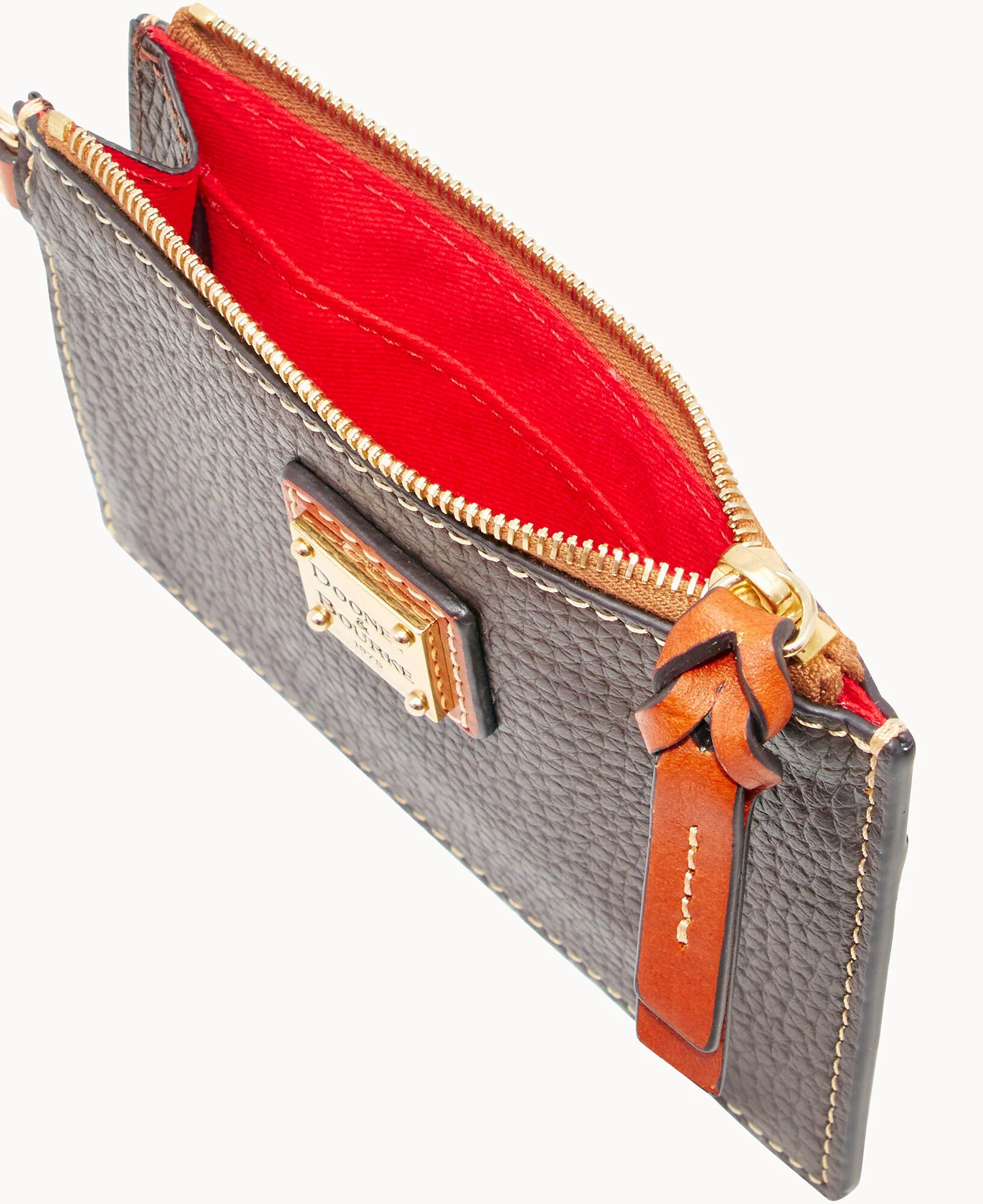 Pebble Grain Zip Top Card Case Wristlet - Image 59