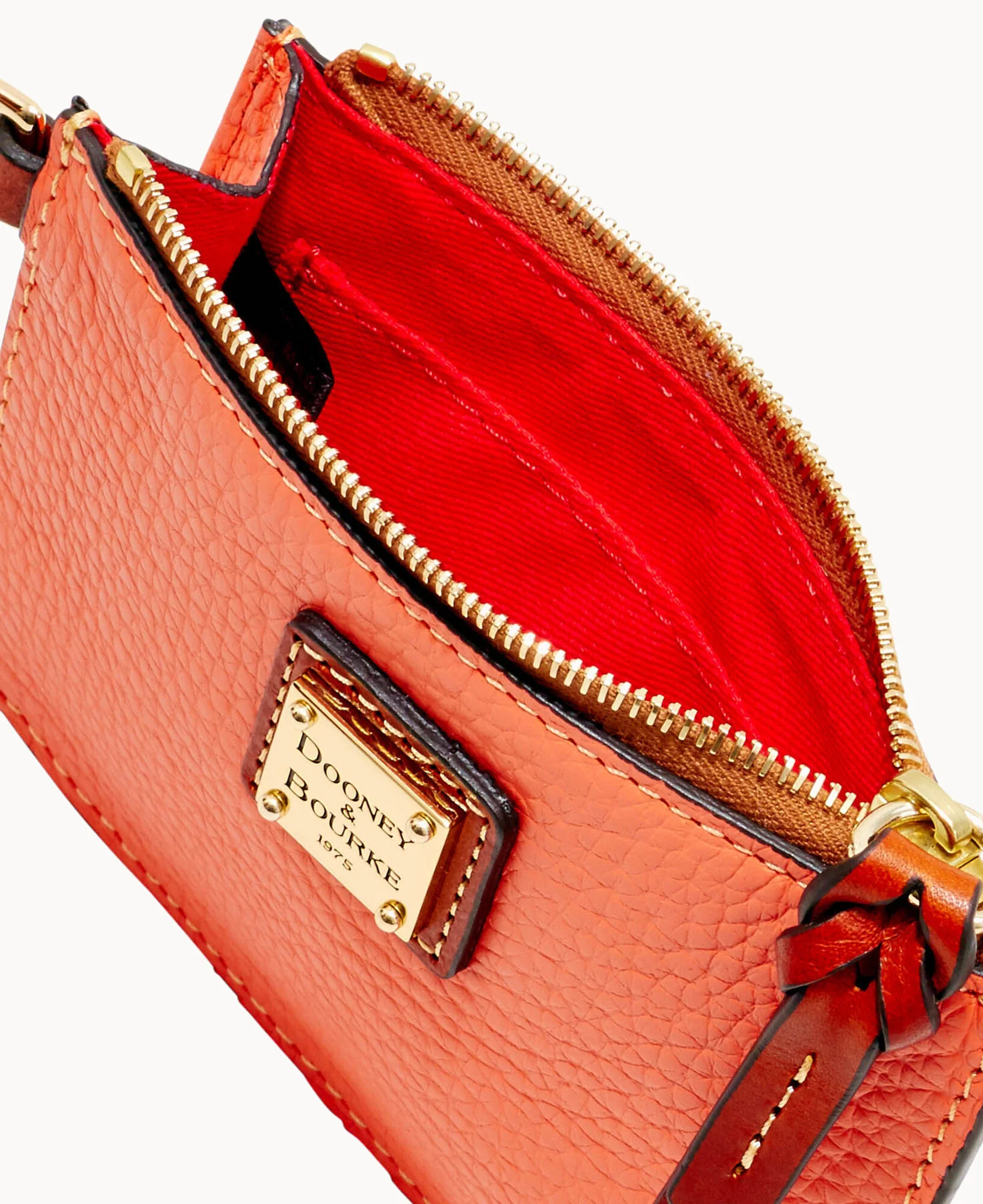 Pebble Grain Zip Top Card Case Wristlet - Image 63